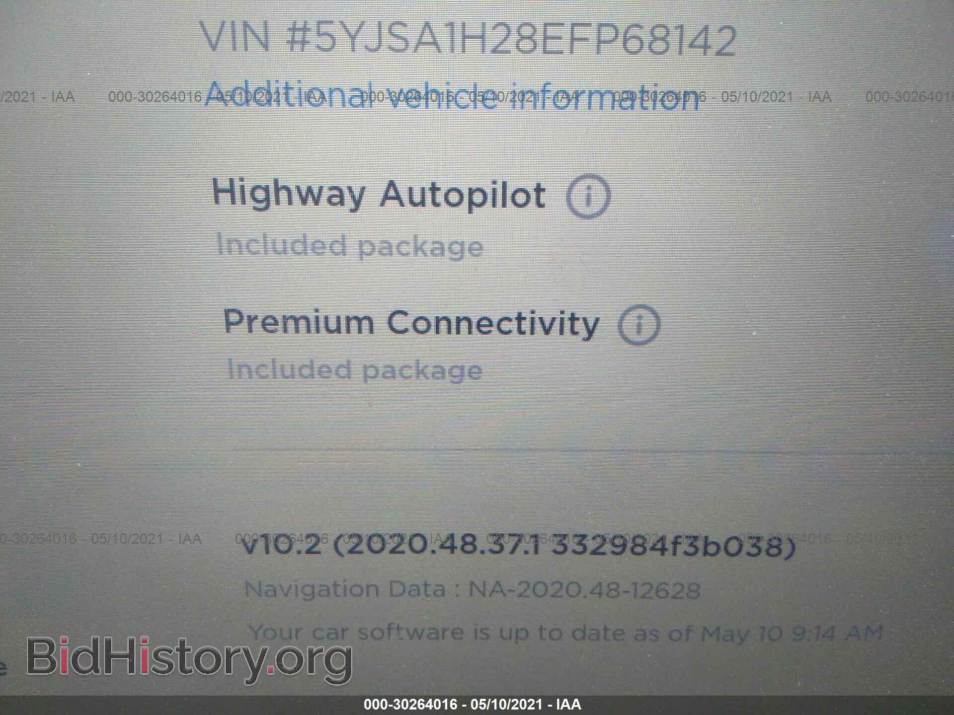 2014 TESLA MODEL S - VIN: 5YJSA1H28EFP68142 - Photo 9