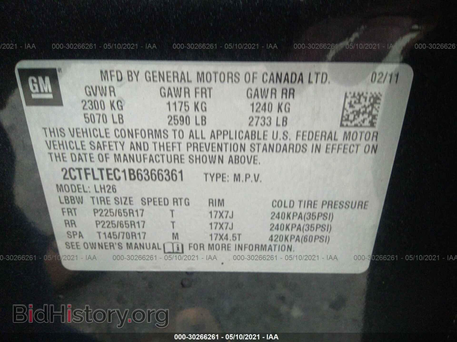 2011 GMC TERRAIN - VIN: 2CTFLTEC1B6366361 - Photo 9