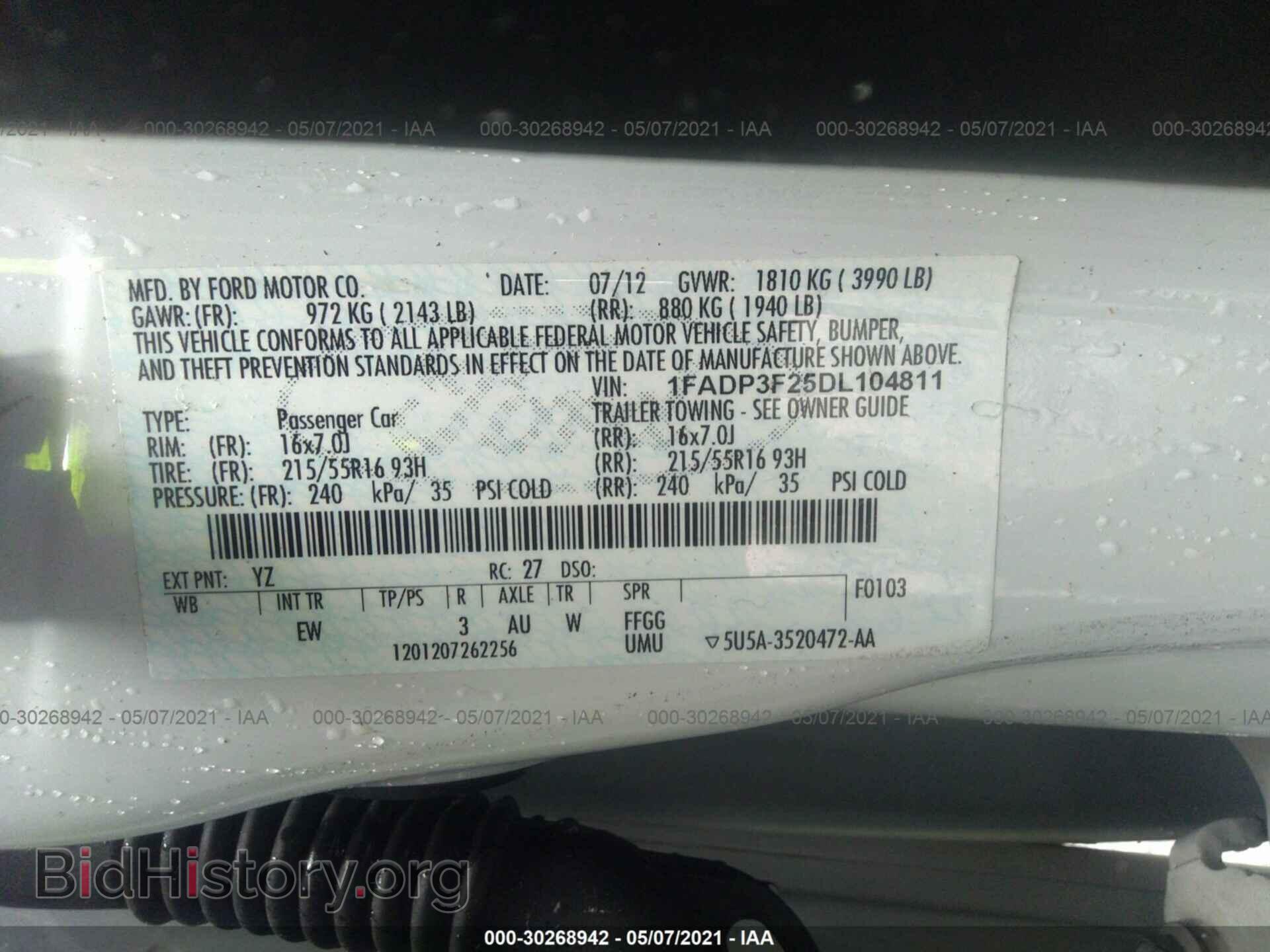 2013 FORD FOCUS - VIN: 1FADP3F25DL104811 - Photo 9