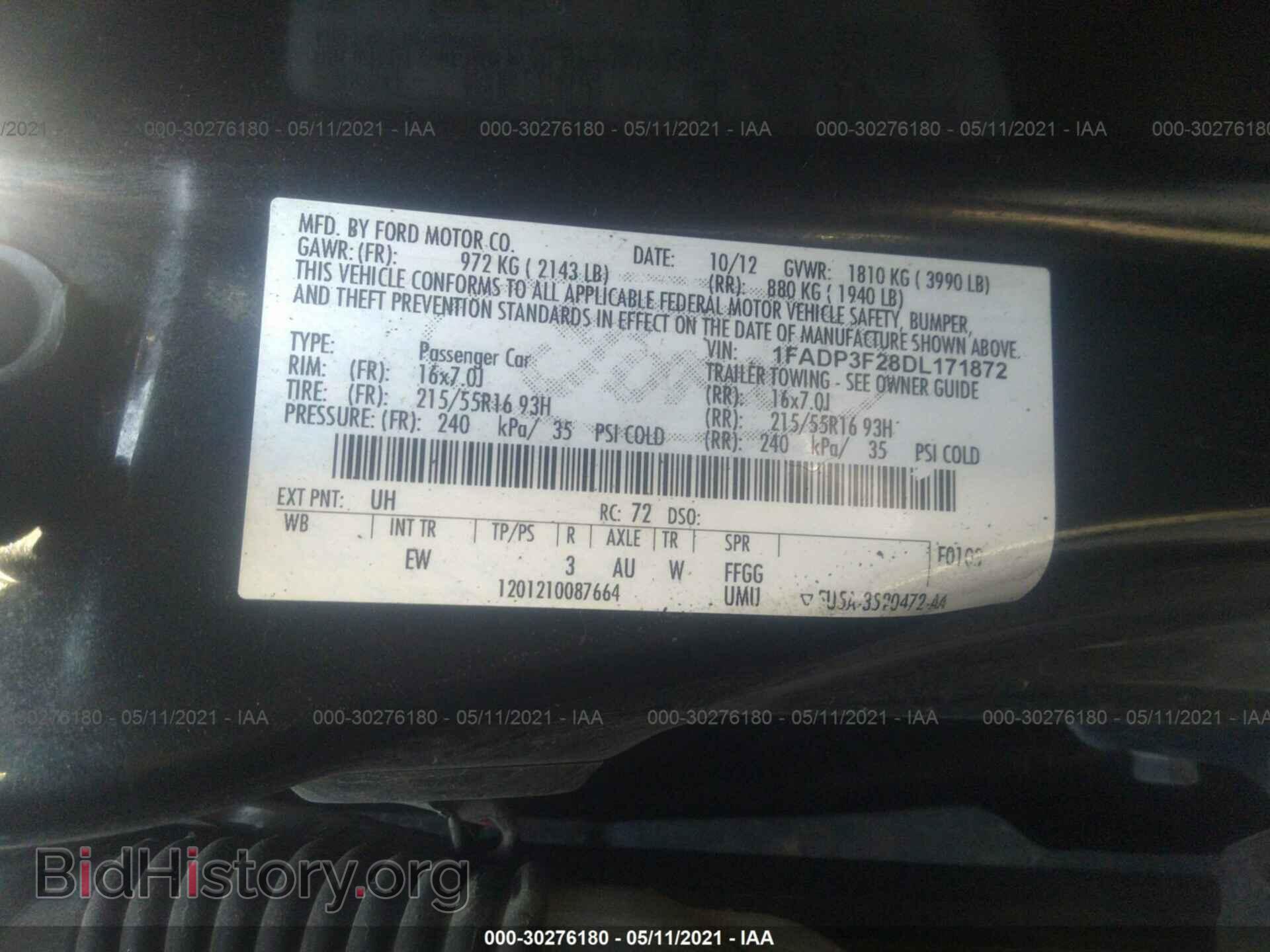 2013 FORD FOCUS - VIN: 1FADP3F28DL171872 - Photo 9
