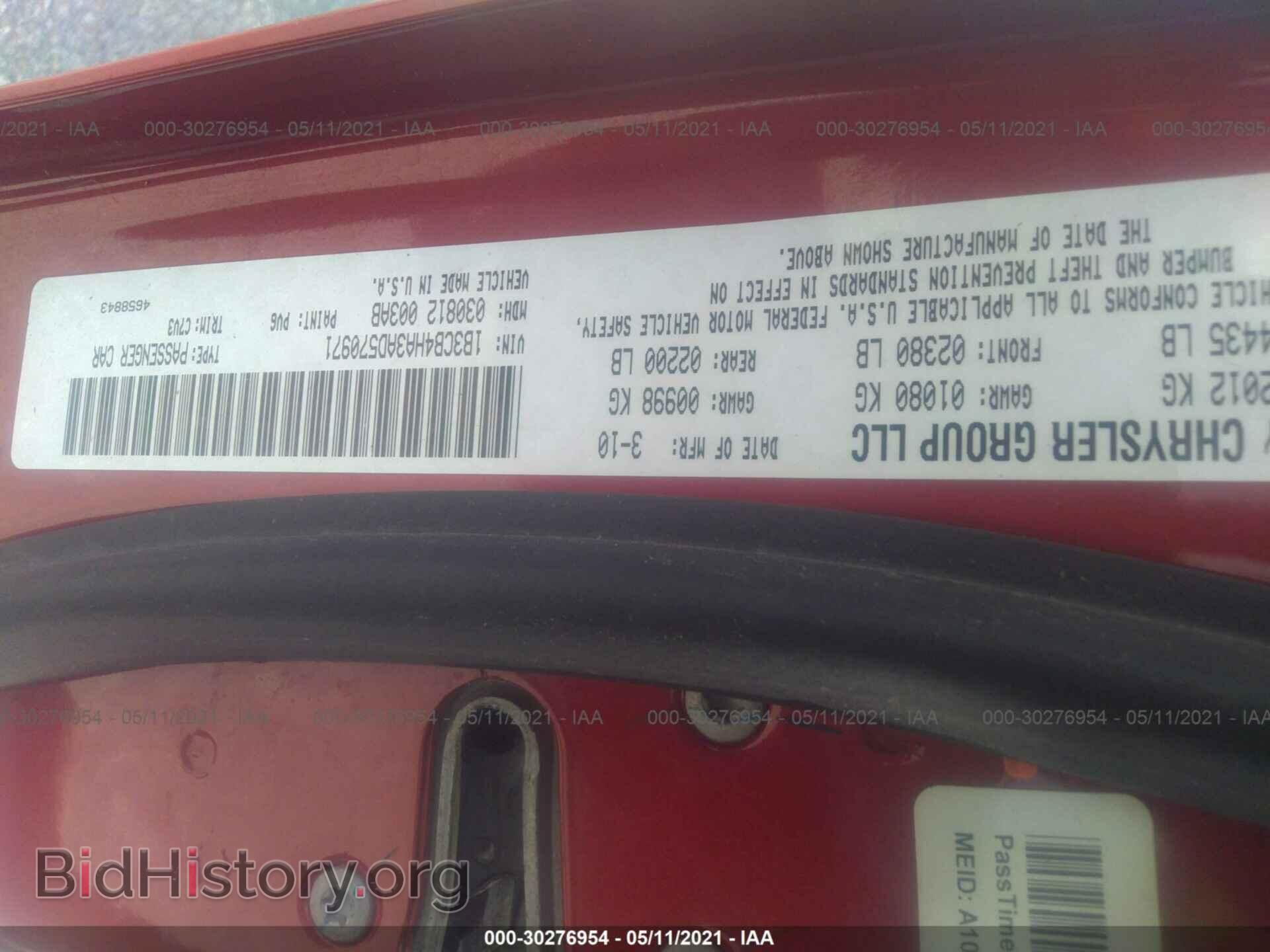 2010 DODGE CALIBER - VIN: 1B3CB4HA3AD570971 - Фото 9