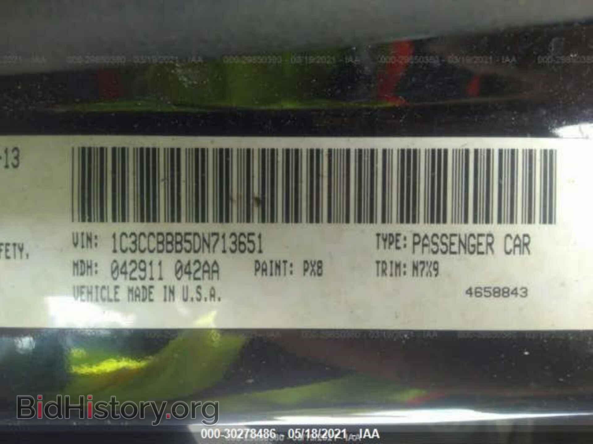 2013 CHRYSLER 200 - VIN: 1C3CCBBB5DN713651 - Фото 9