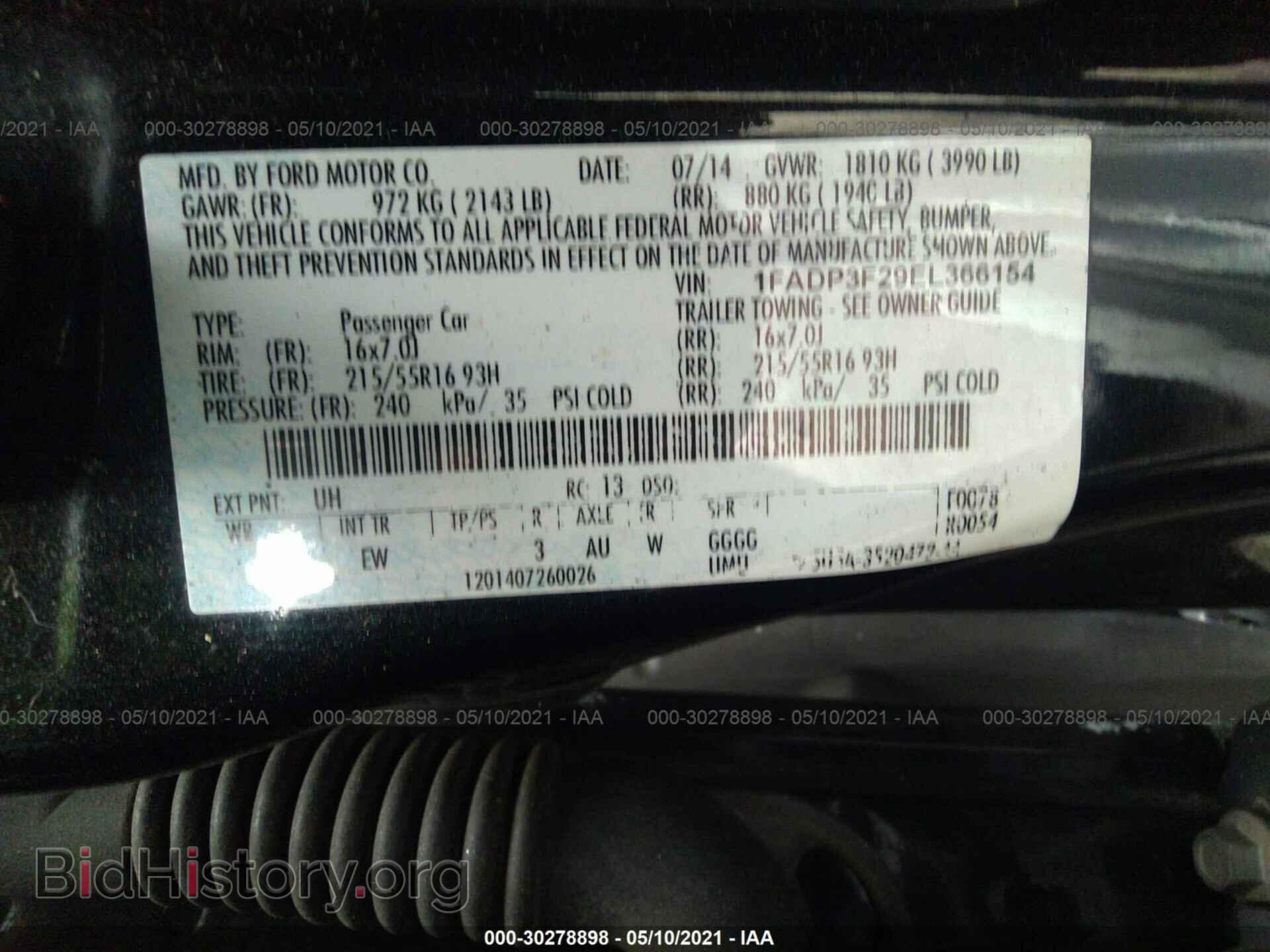 2014 FORD FOCUS - VIN: 1FADP3F29EL366154 - Photo 9