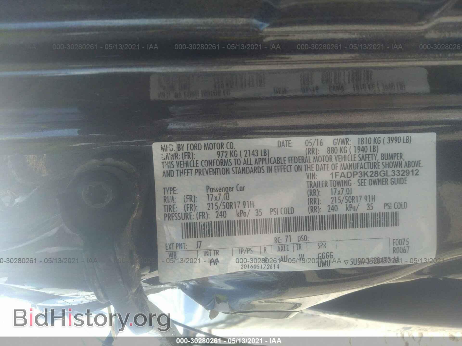 2016 FORD FOCUS - VIN: 1FADP3K28GL332912 - Фото 9