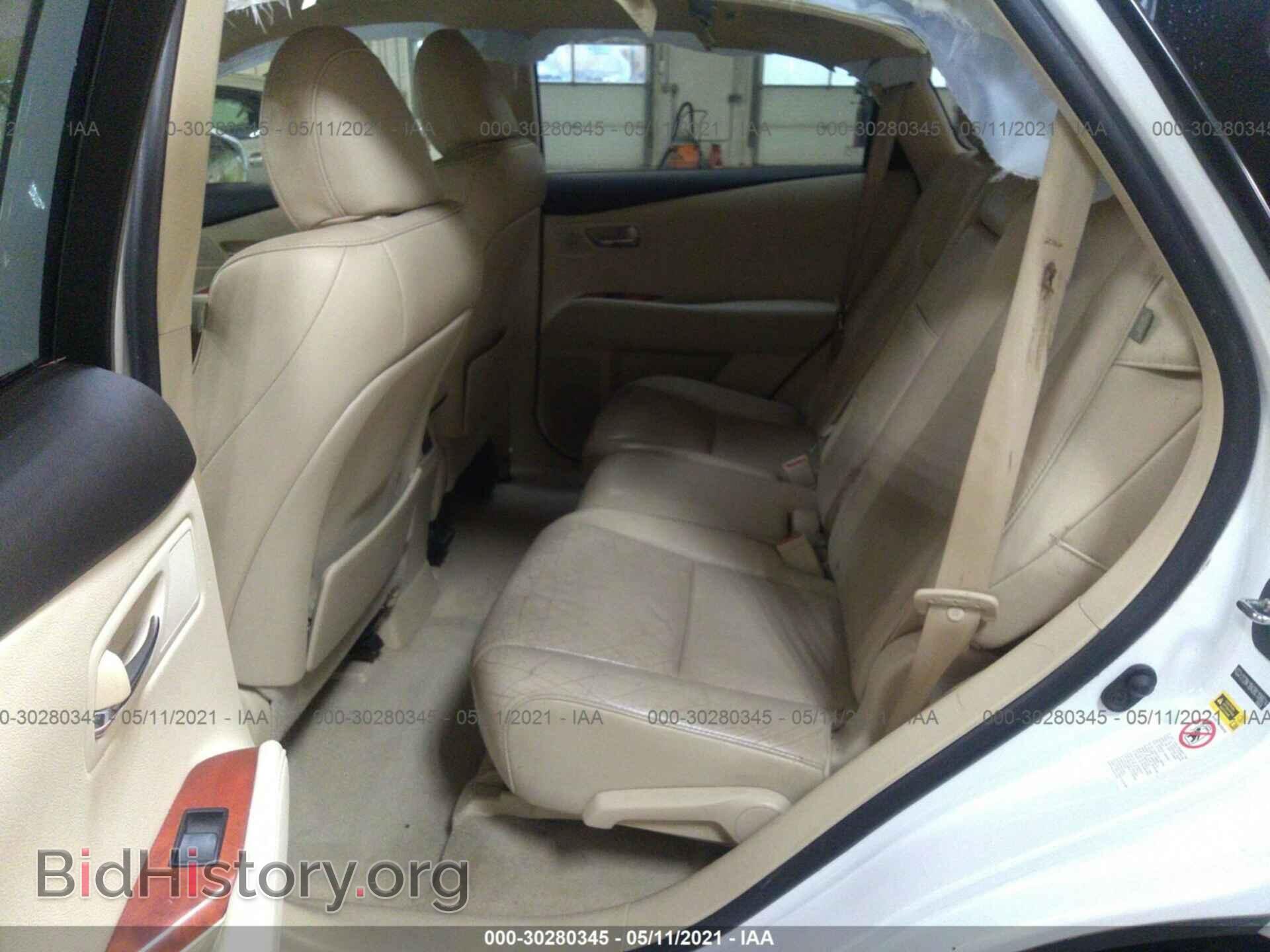 2011 LEXUS RX 350 - VIN: 2T2BK1BA3BC106624 - Фото 8