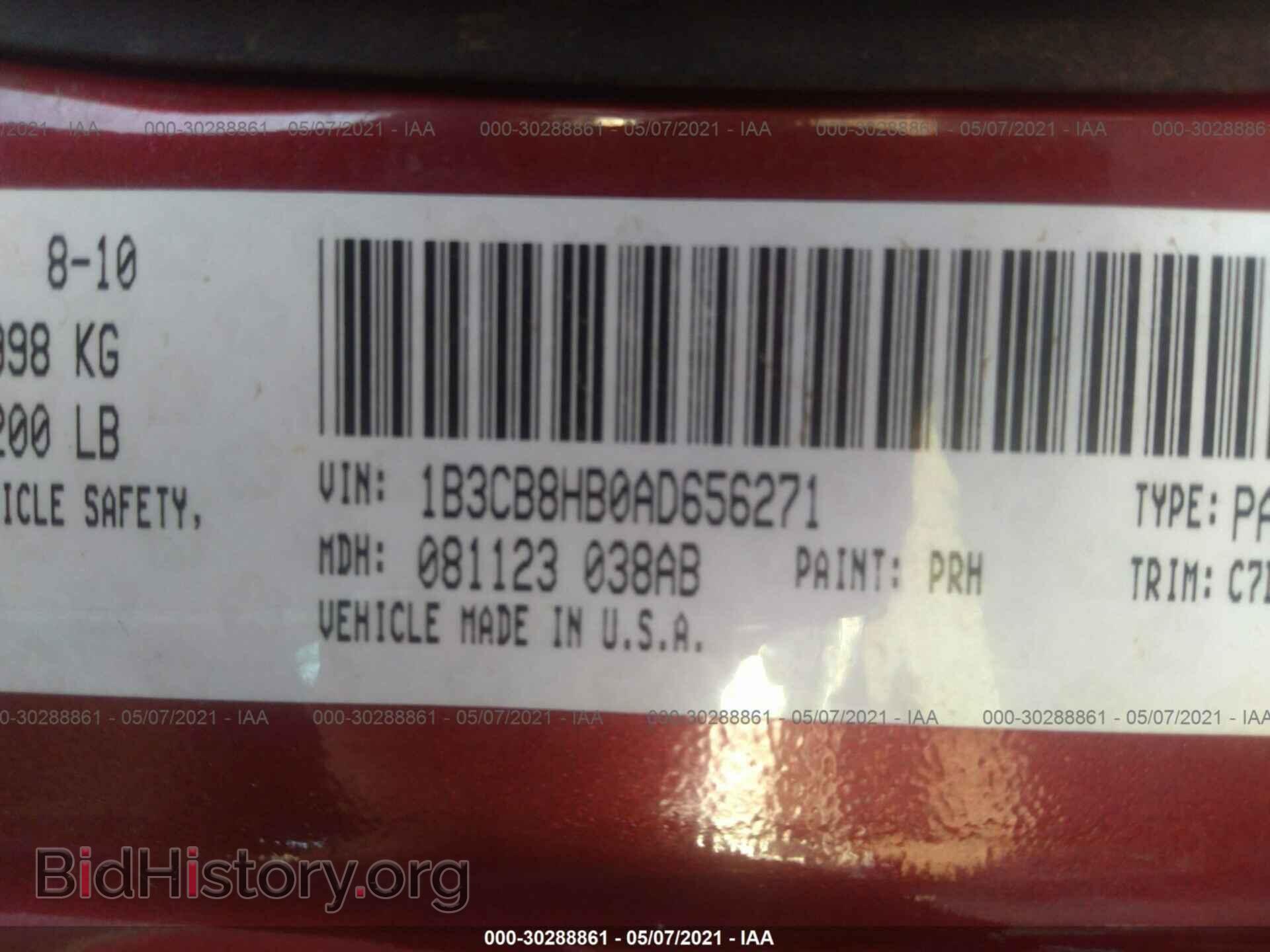 2010 DODGE CALIBER - VIN: 1B3CB8HB0AD656271 - Фото 9
