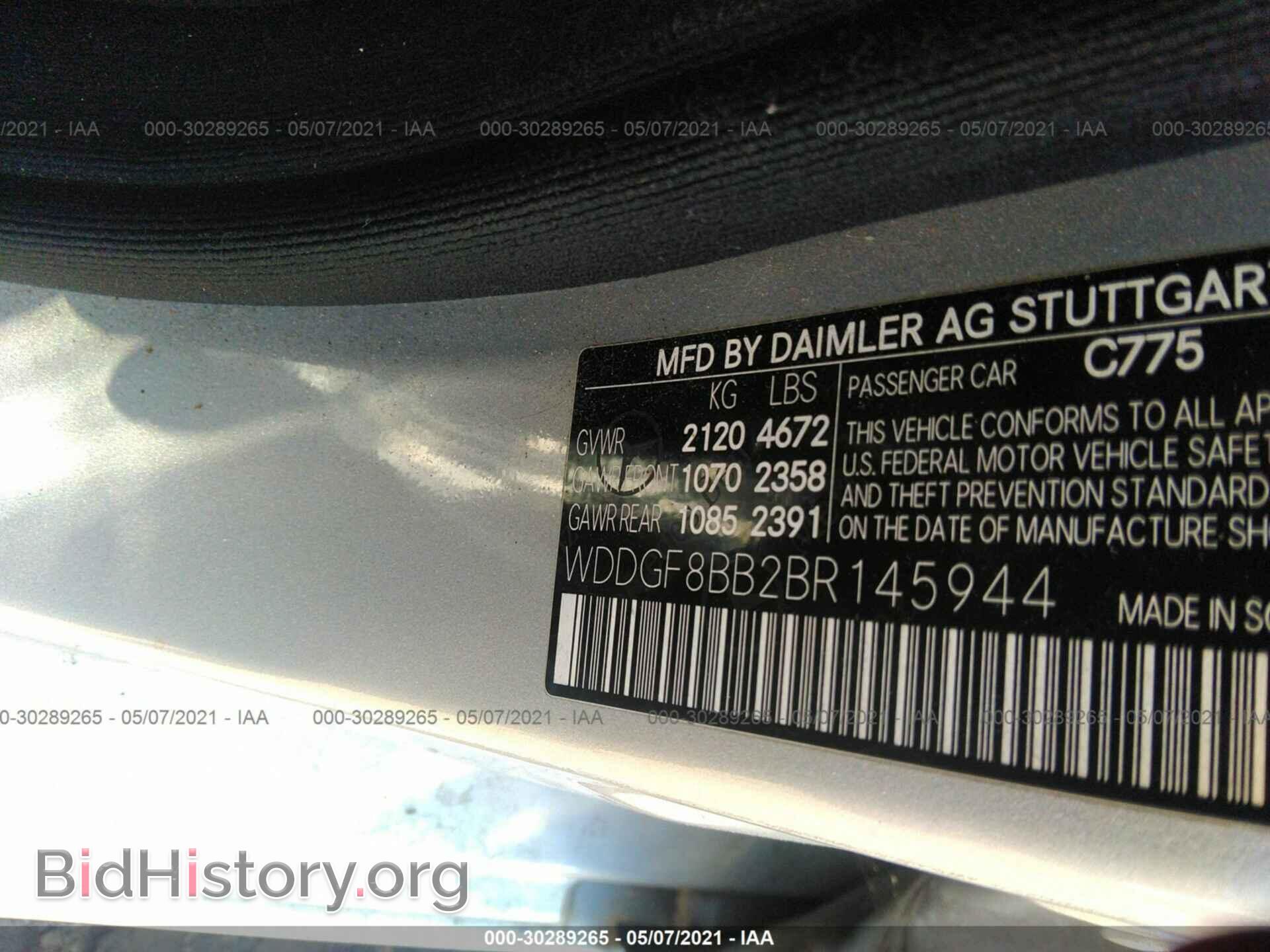 2011 MERCEDES-BENZ C-CLASS - VIN: WDDGF8BB2BR145944 - Фото 9