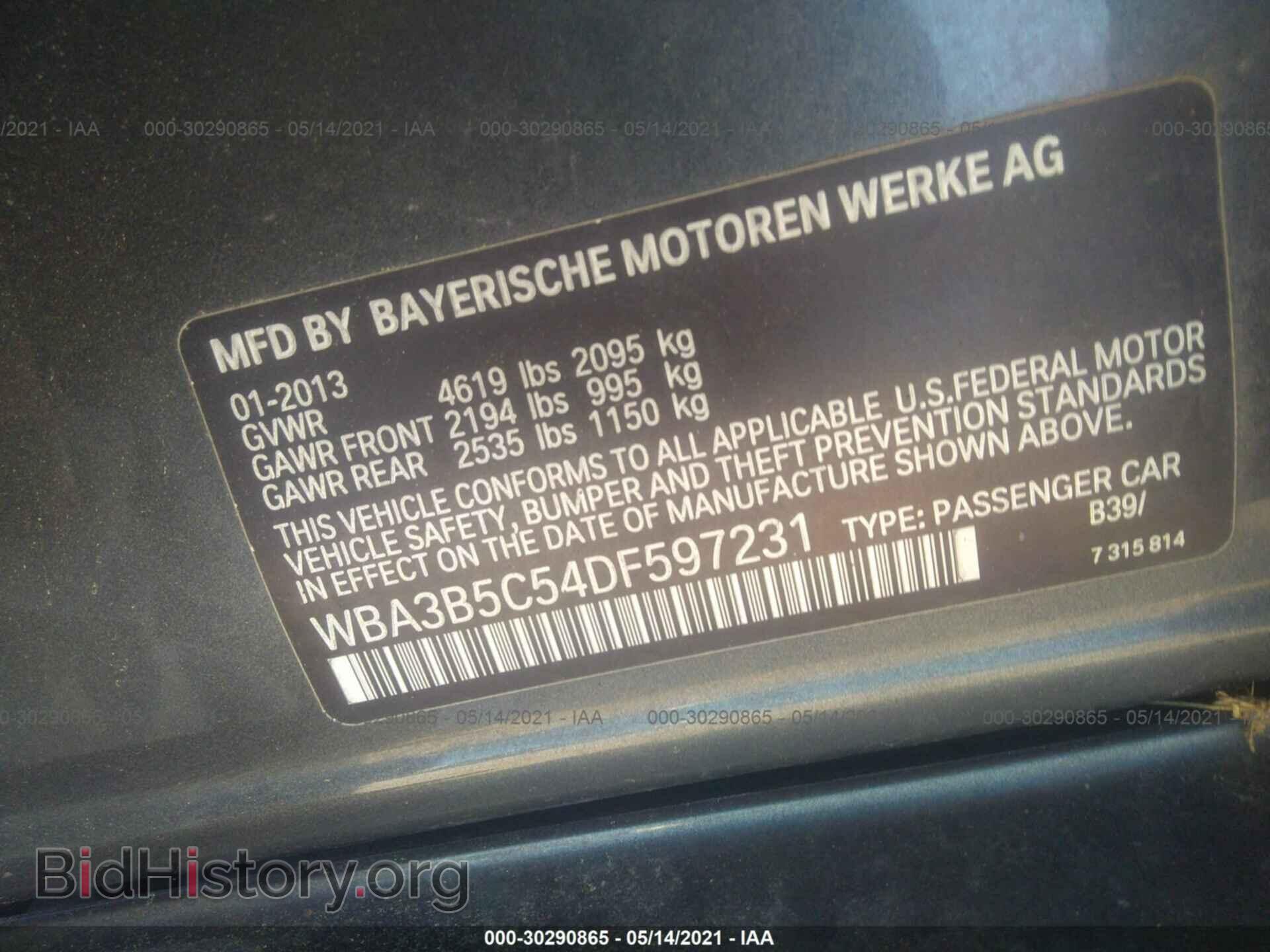 2013 BMW 3 SERIES - VIN: WBA3B5C54DF597231 - Фото 9