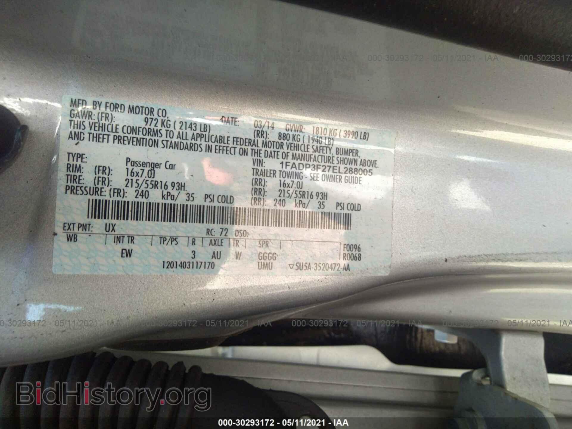 2014 FORD FOCUS - VIN: 1FADP3F27EL288005 - Photo 9