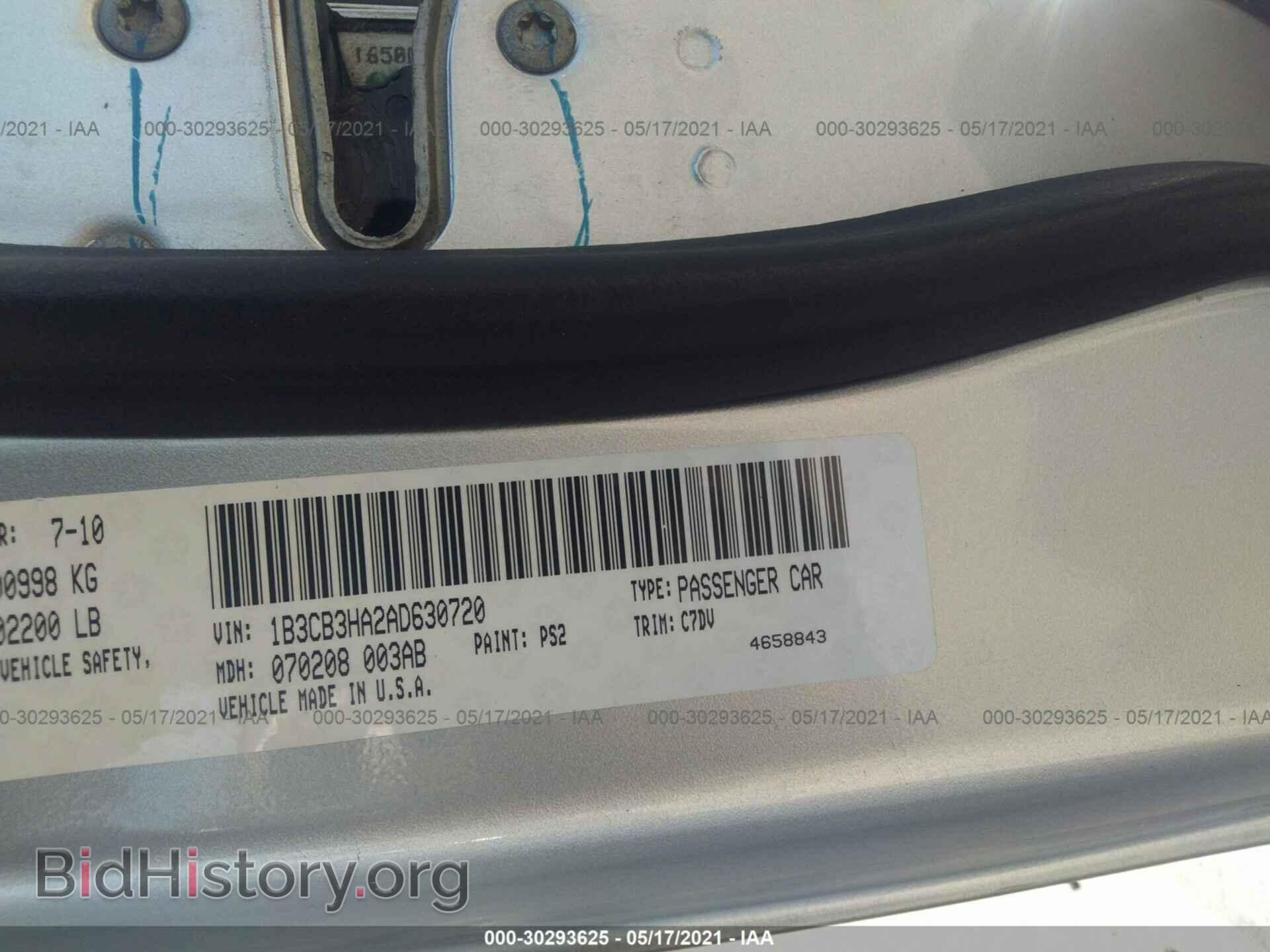 2010 DODGE CALIBER - VIN: 1B3CB3HA2AD630720 - Фото 9