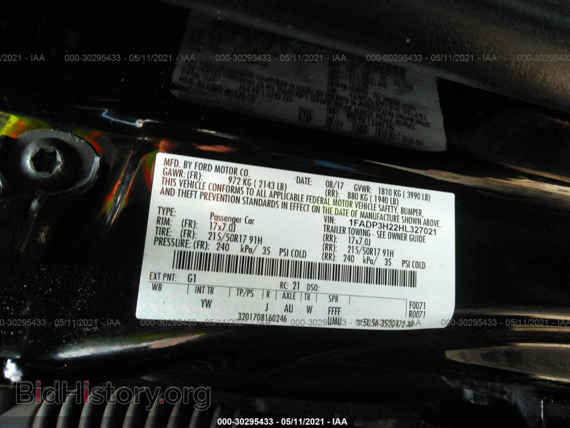2017 FORD FOCUS - VIN: 1FADP3H22HL327021 - Фото 9