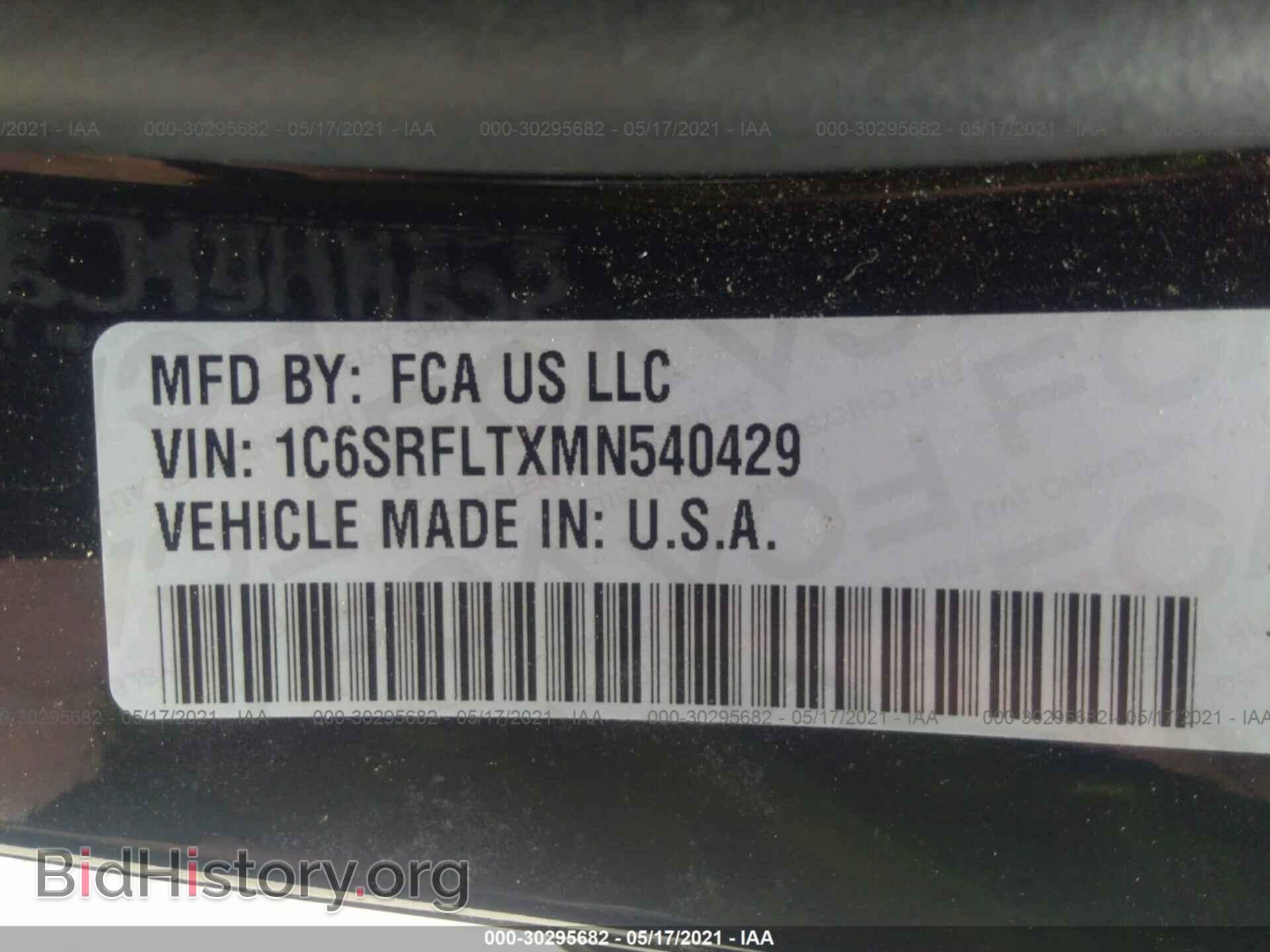2021 RAM 1500 - VIN: 1C6SRFLTXMN540429 - Photo 9