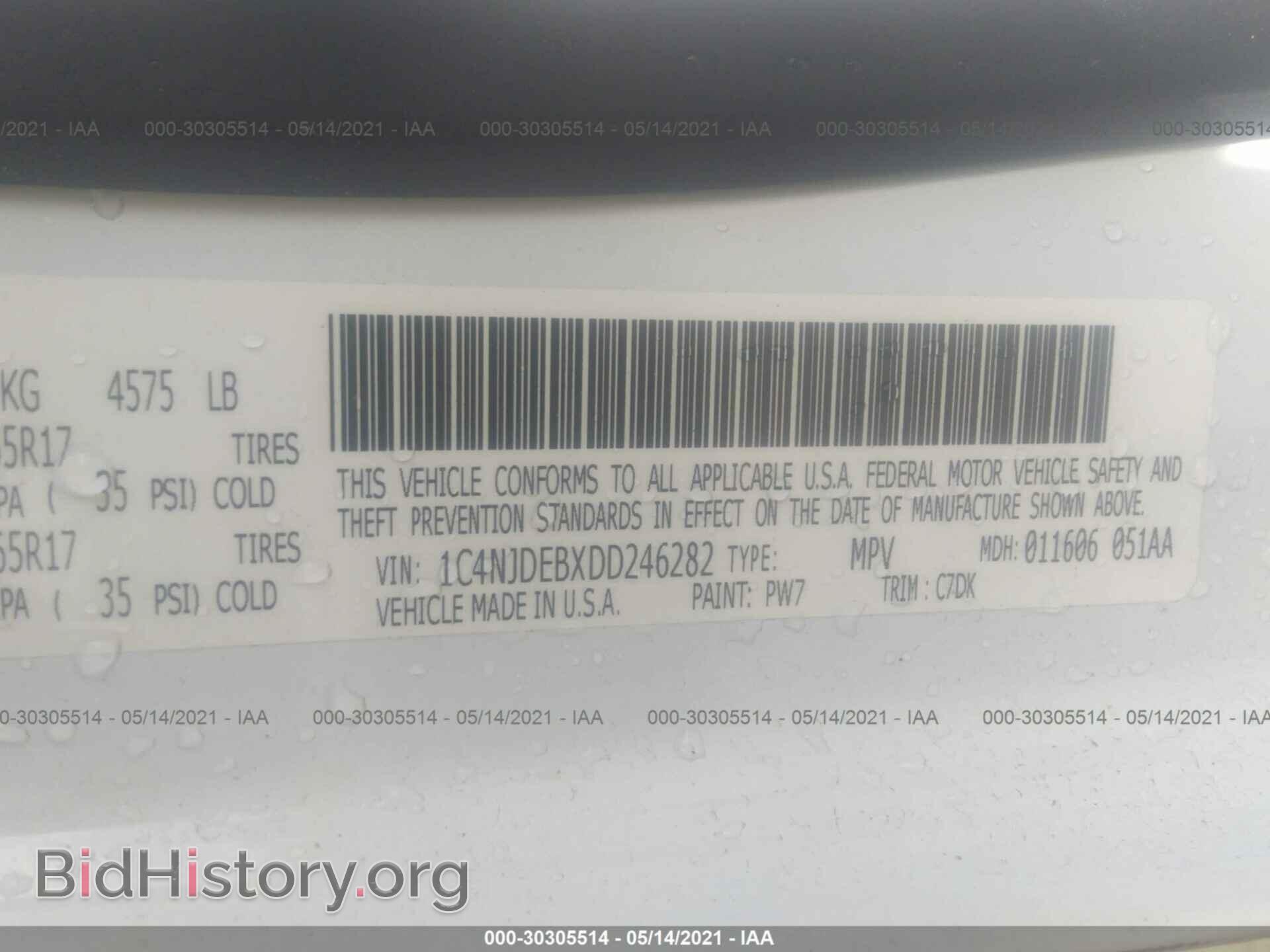 2013 JEEP COMPASS - VIN: 1C4NJDEBXDD246282 - Фото 9