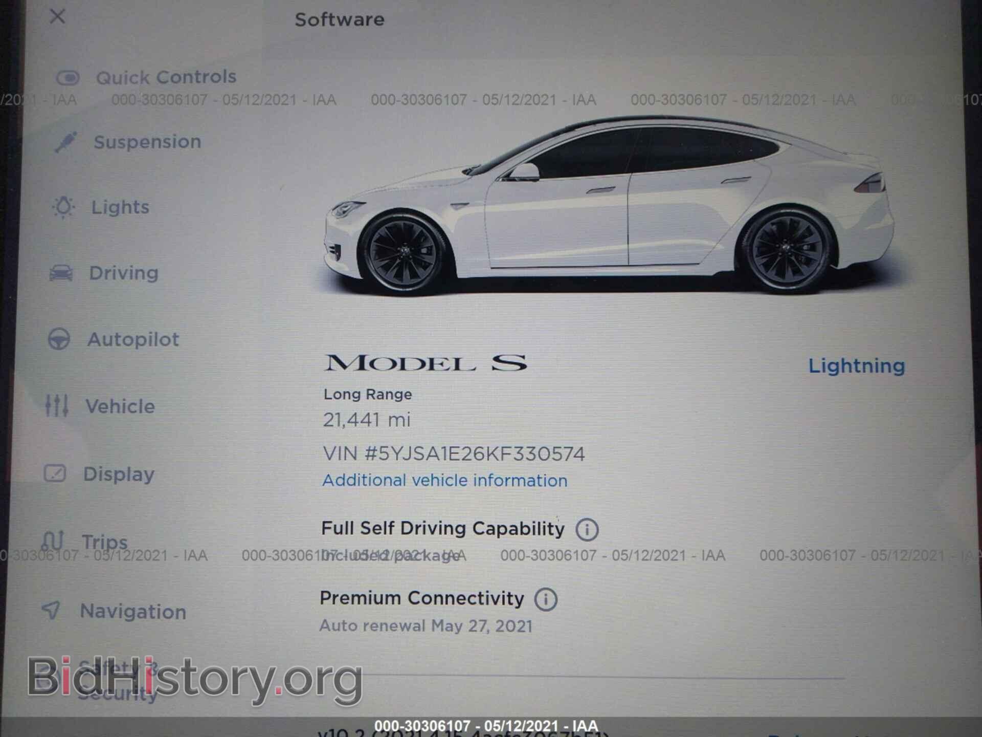 2019 TESLA MODEL S - VIN: 5YJSA1E26KF330574 - Photo 7