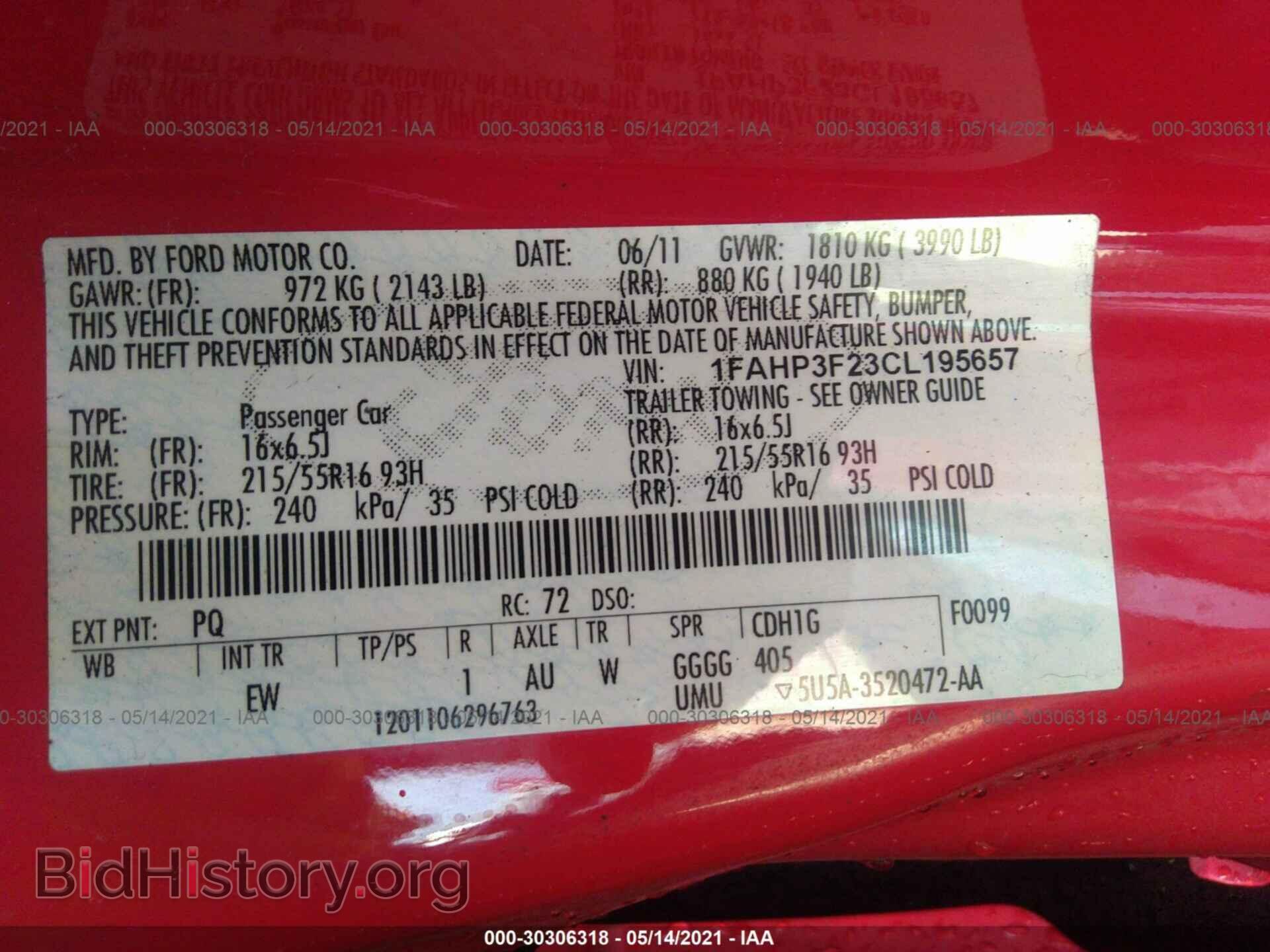 2012 FORD FOCUS - VIN: 1FAHP3F23CL195657 - Photo 9