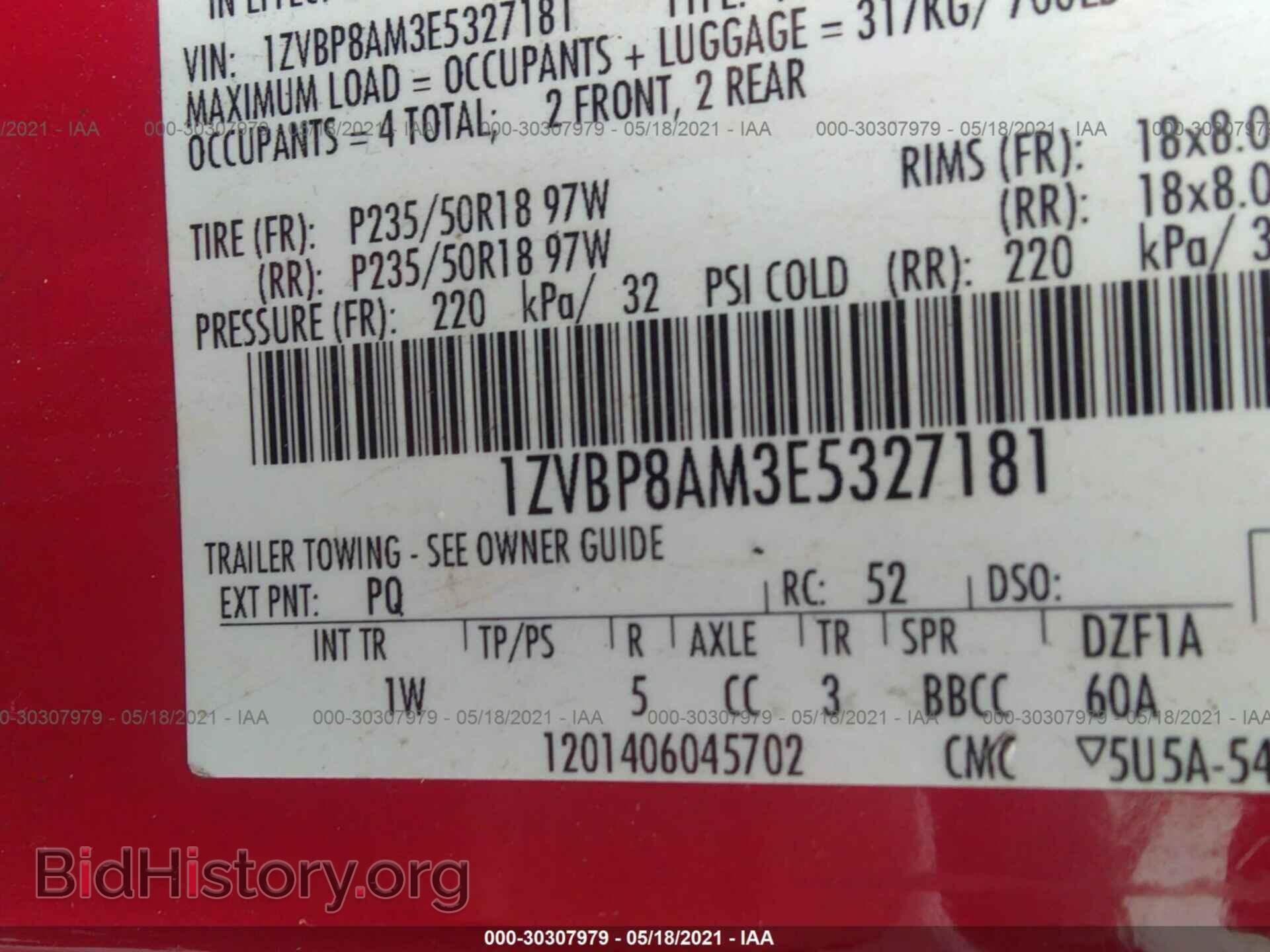 2014 FORD MUSTANG - VIN: 1ZVBP8AM3E5327181 - Фото 9