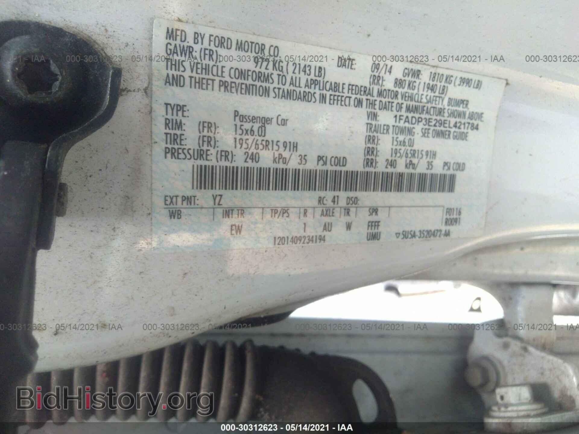 2014 FORD FOCUS - VIN: 1FADP3E29EL421784 - Photo 9