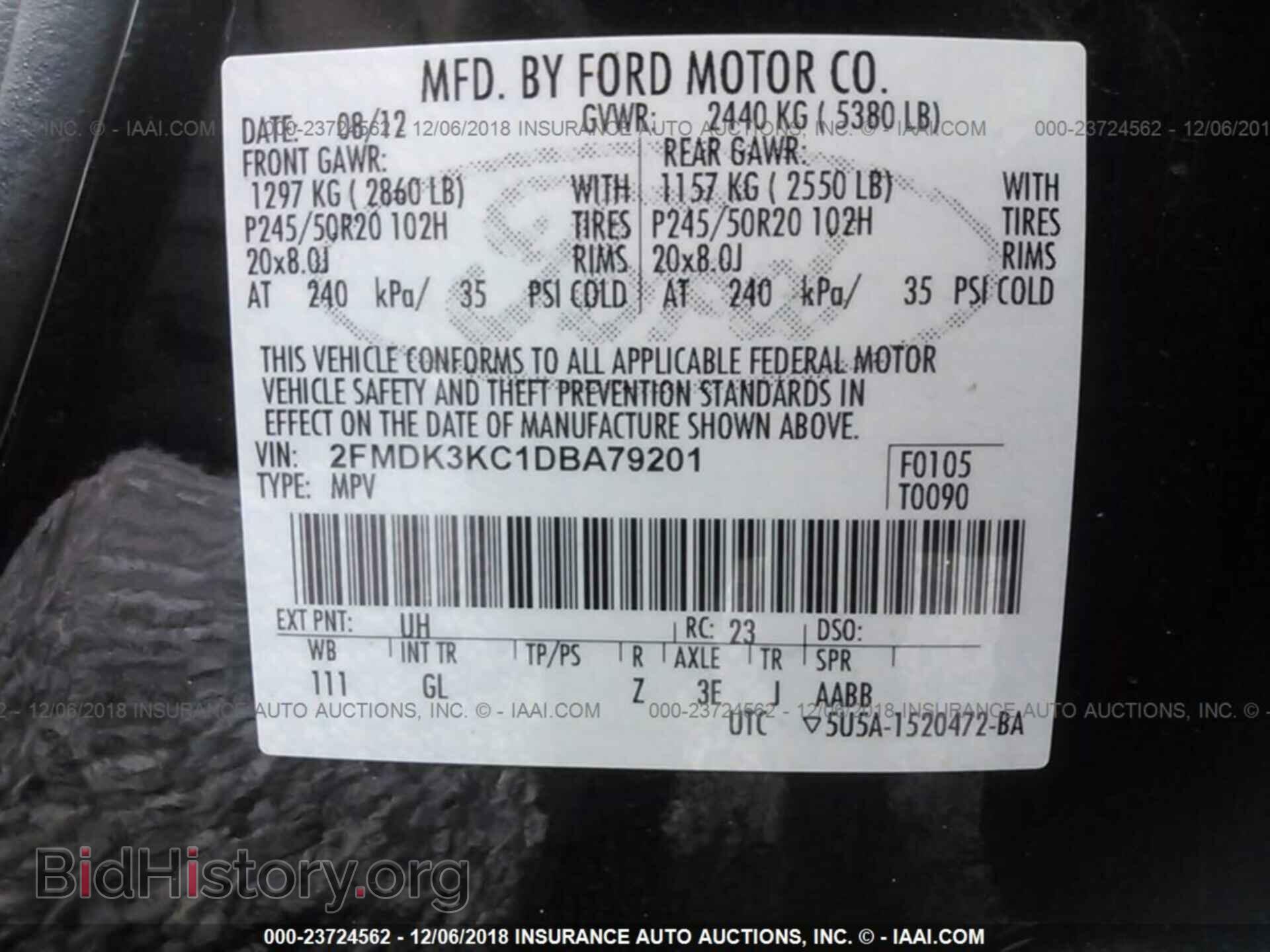 2013 FORD EDGE - VIN: 2FMDK3KC1DBA79201 - Photo 9