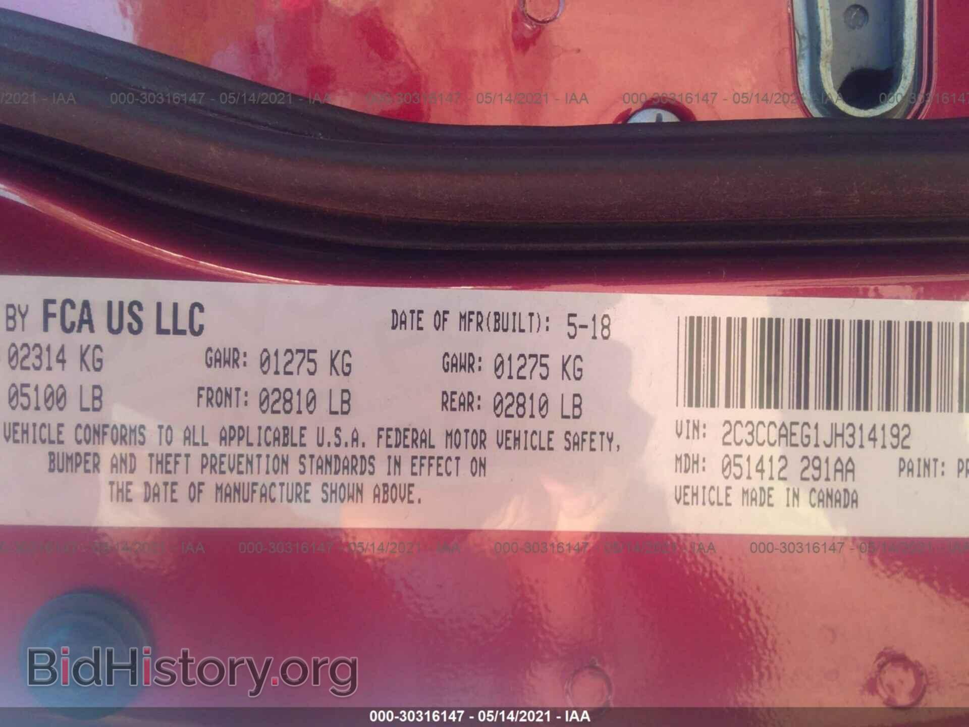 2018 CHRYSLER 300 - VIN: 2C3CCAEG1JH314192 - Фото 9
