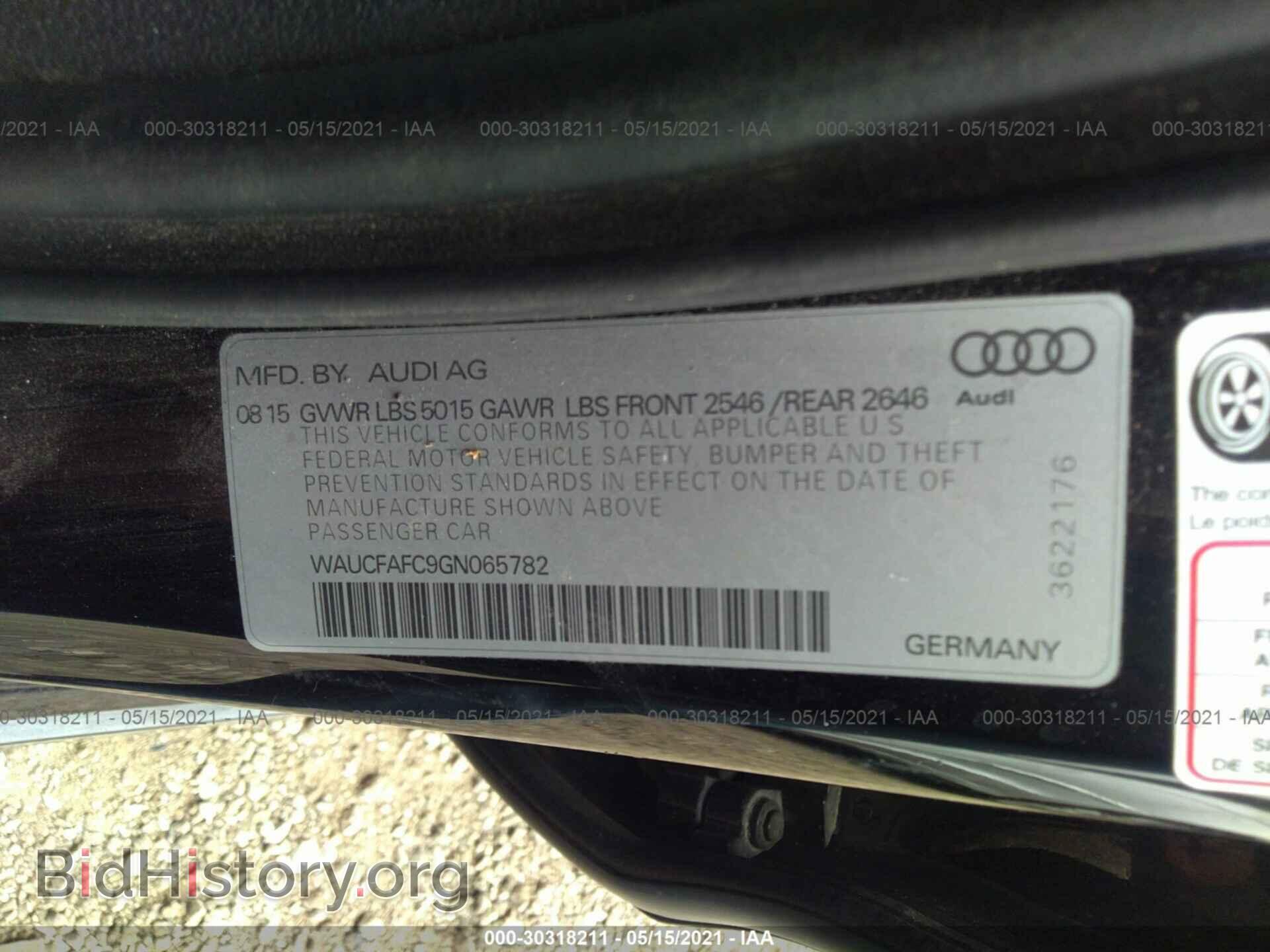 2016 AUDI A6 - VIN: WAUCFAFC9GN065782 - Фото 9