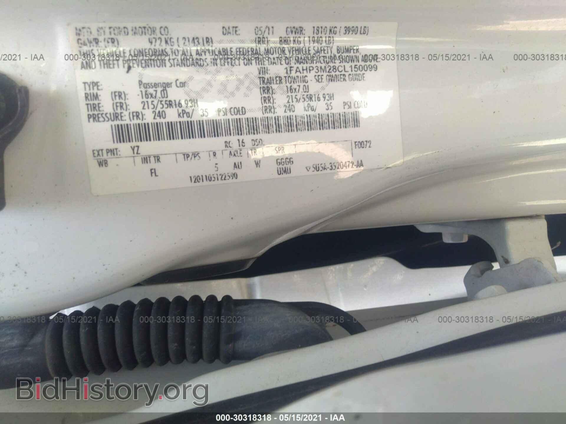 2012 FORD FOCUS - VIN: 1FAHP3M28CL150099 - Фото 9