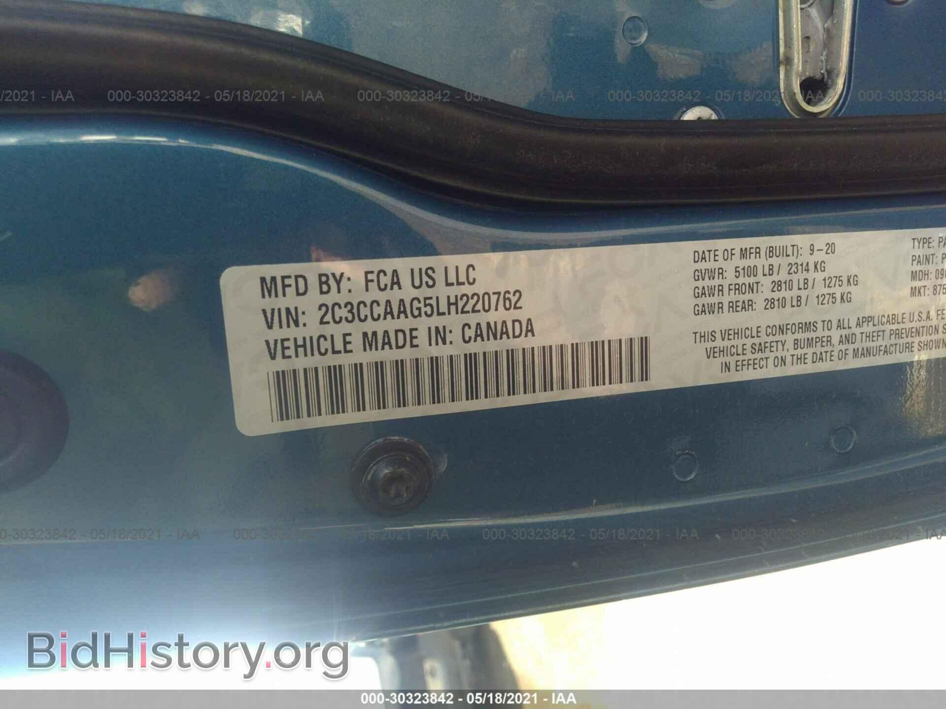 2020 CHRYSLER 300 - VIN: 2C3CCAAG5LH220762 - Фото 9