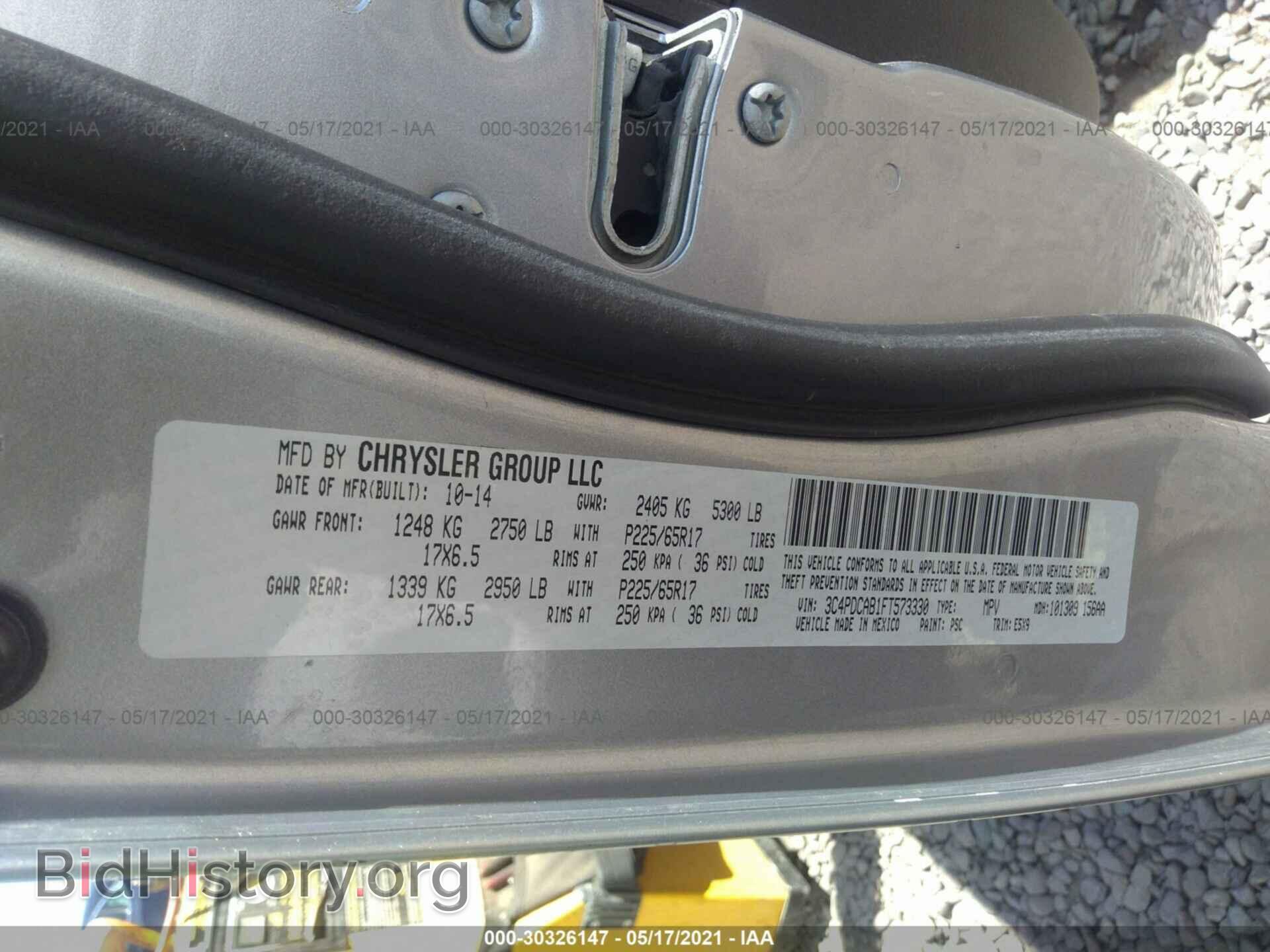 2015 DODGE JOURNEY - VIN: 3C4PDCAB1FT573330 - Photo 9