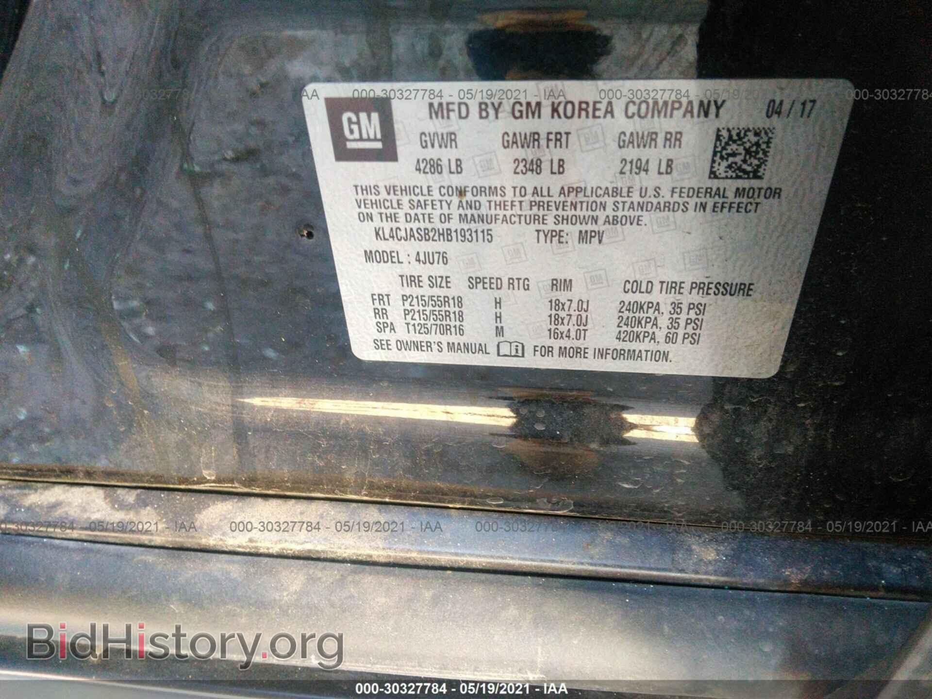 2017 BUICK ENCORE - VIN: KL4CJASB2HB193115 - Photo 9