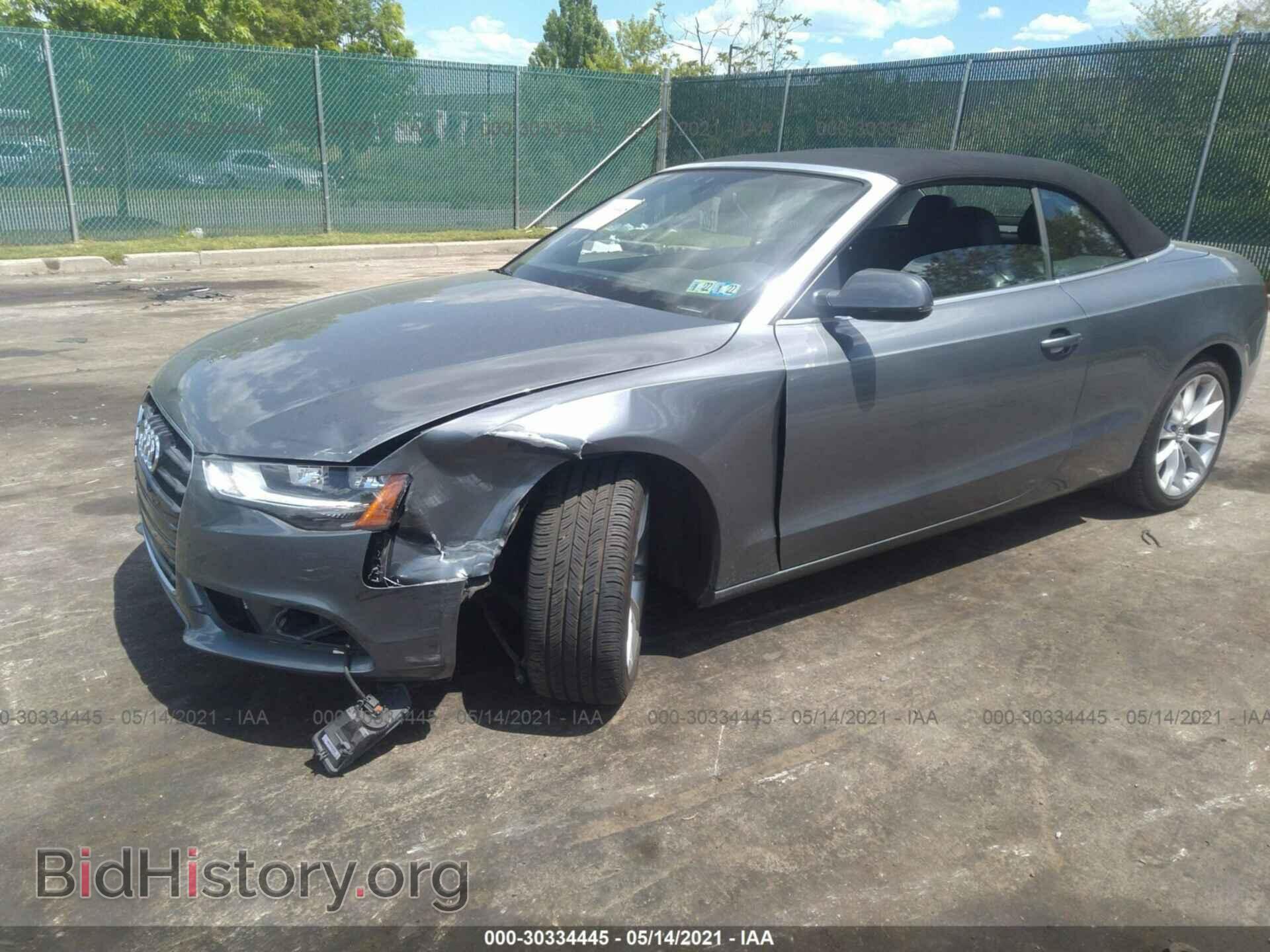 2013 AUDI A5 - VIN: WAUCFAFH8DN001675 - Photo 2