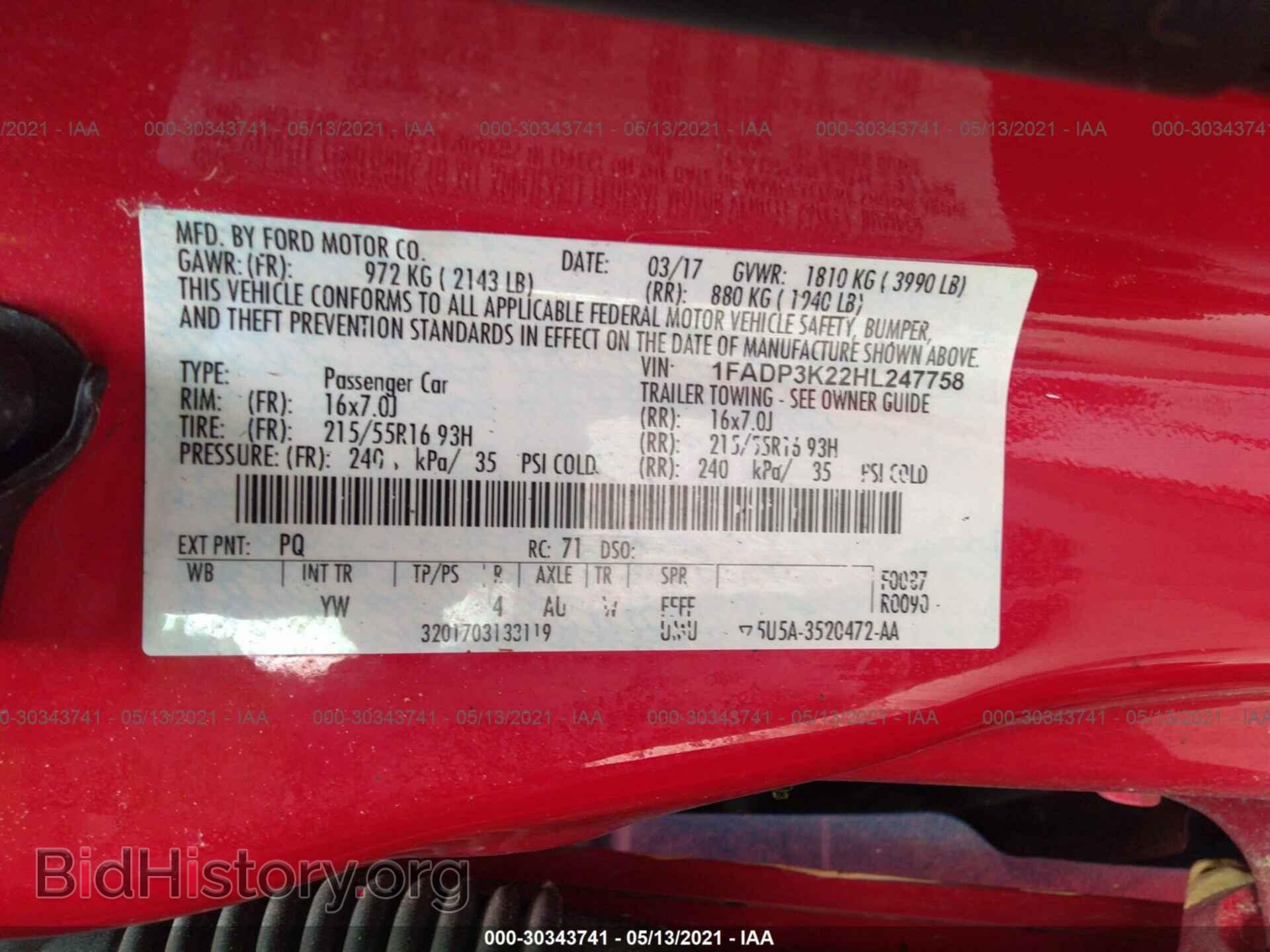 2017 FORD FOCUS - VIN: 1FADP3K22HL247758 - Photo 9