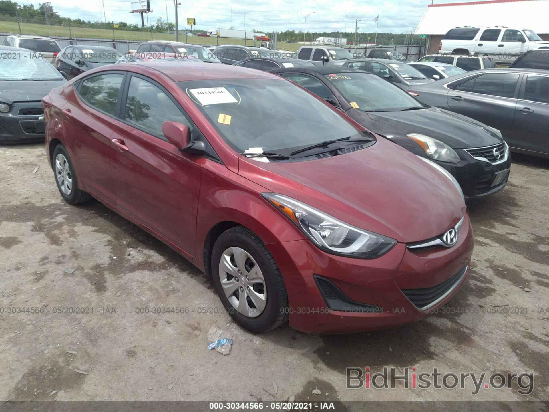 Photo 5NPDH4AE5GH769019 - HYUNDAI ELANTRA 2016