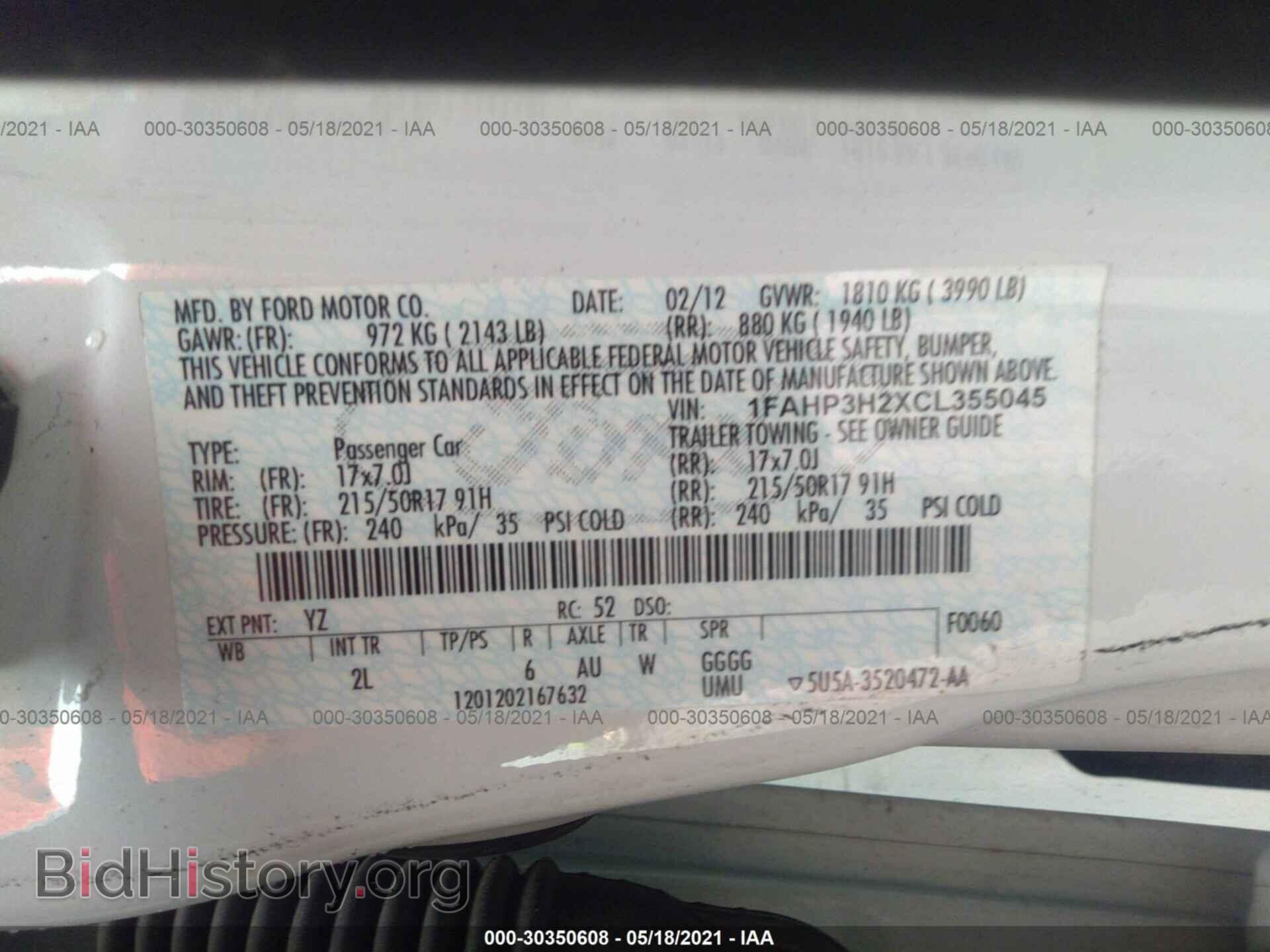 2012 FORD FOCUS - VIN: 1FAHP3H2XCL355045 - Photo 9