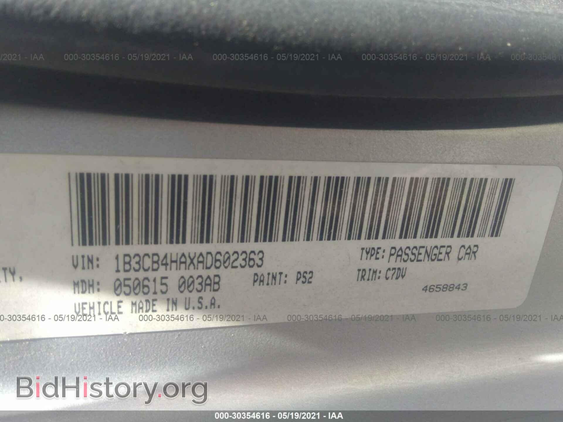 2010 DODGE CALIBER - VIN: 1B3CB4HAXAD602363 - Фото 9