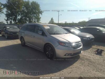 2014 Honda ODYSSEY Touring, голубой — VIN 5FNRL5H99EB017645, IAAI