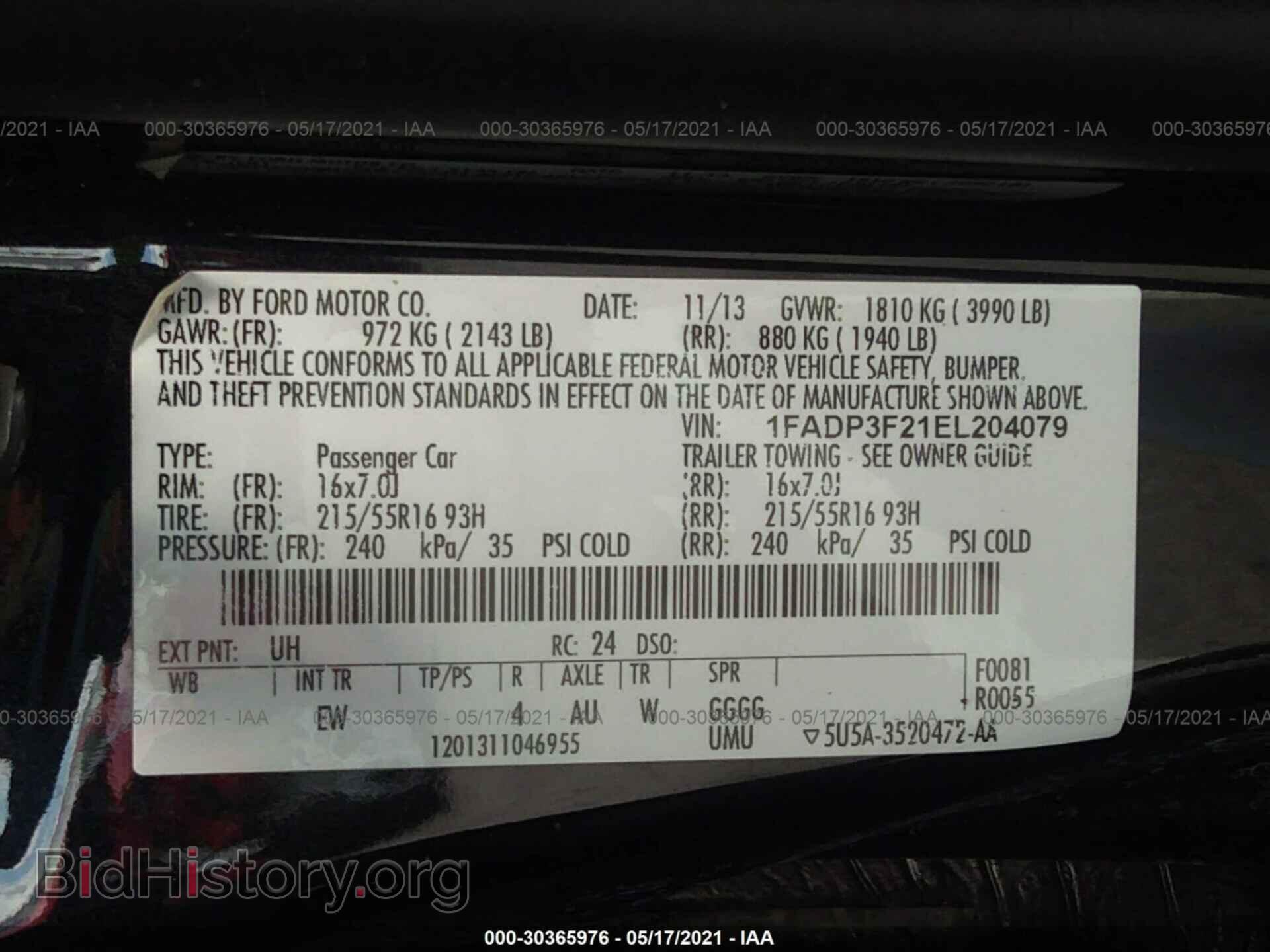 2014 FORD FOCUS - VIN: 1FADP3F21EL204079 - Photo 9