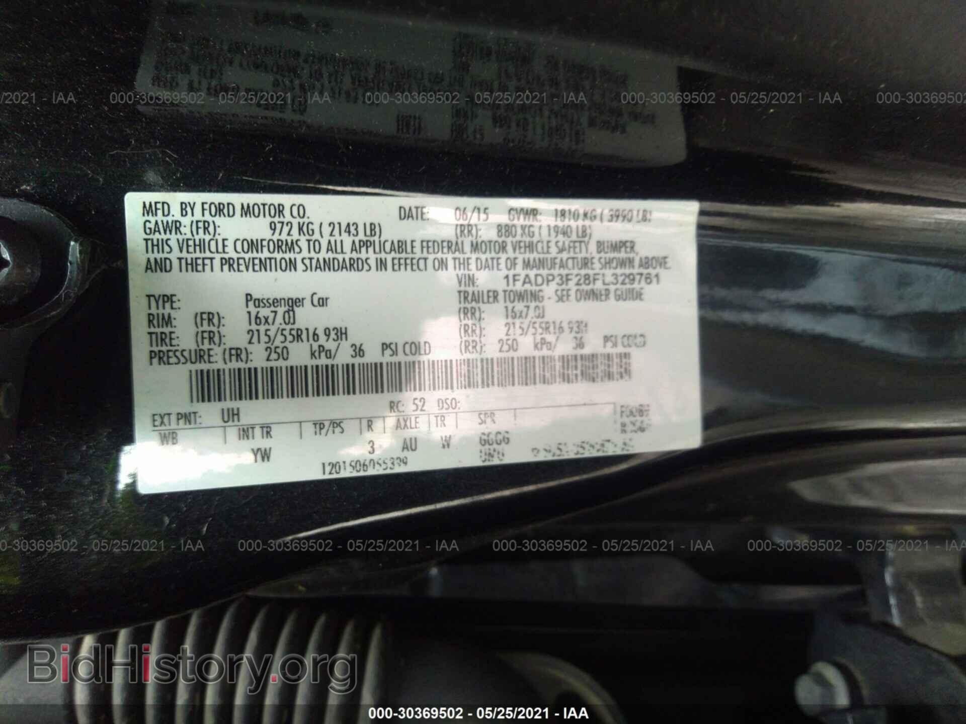 2015 FORD FOCUS - VIN: 1FADP3F28FL329761 - Фото 9