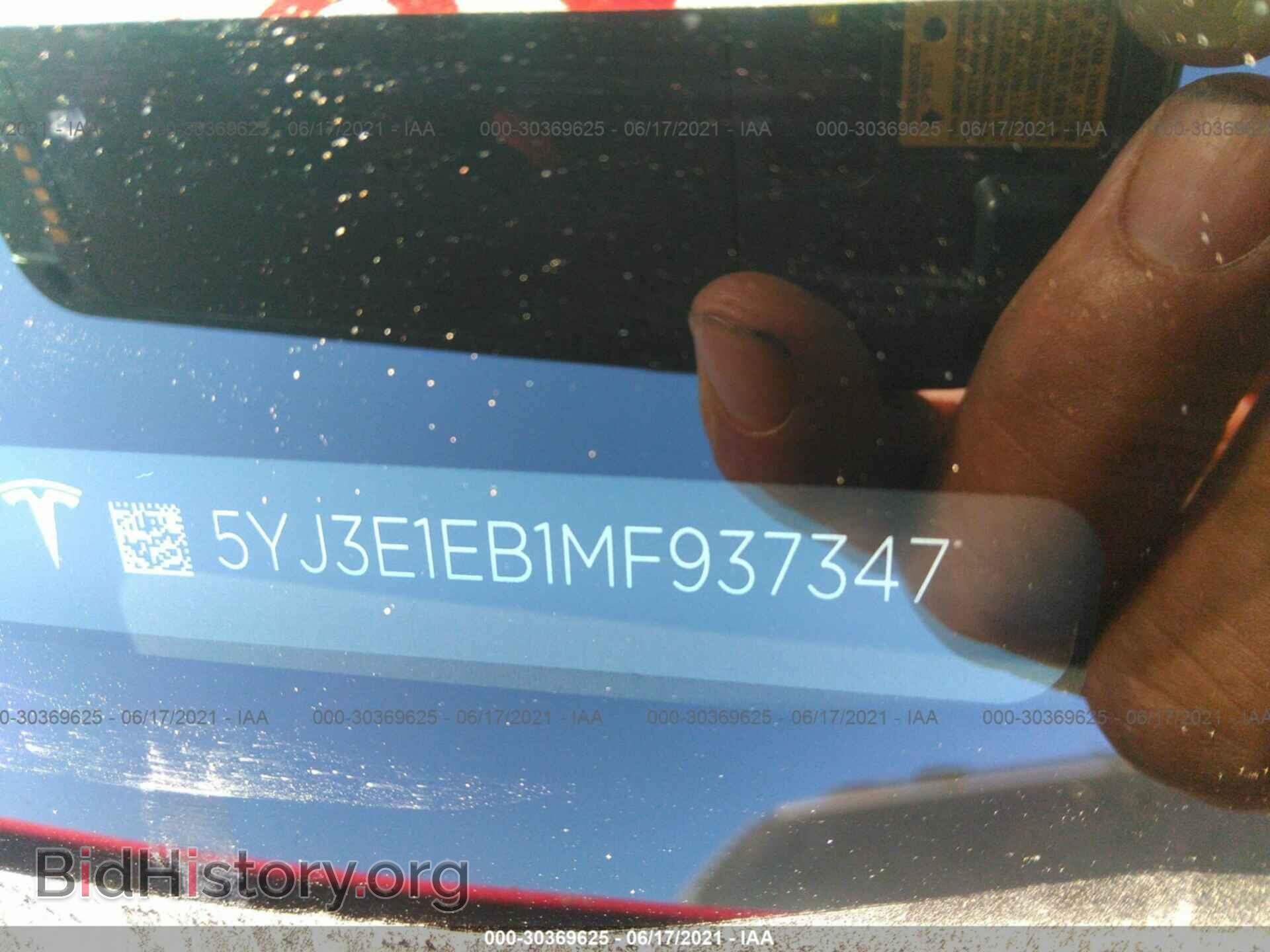 2021 TESLA MODEL 3 - VIN: 5YJ3E1EB1MF937347 - Фото 9