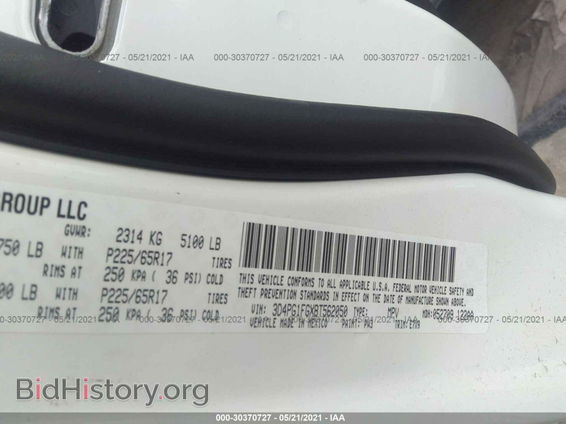 2011 DODGE JOURNEY - VIN: 3D4PG1FGXBT562050 - Фото 9