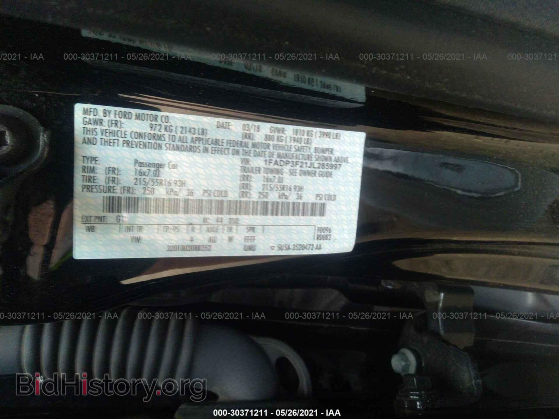 2018 FORD FOCUS - VIN: 1FADP3F21JL285997 - Фото 9
