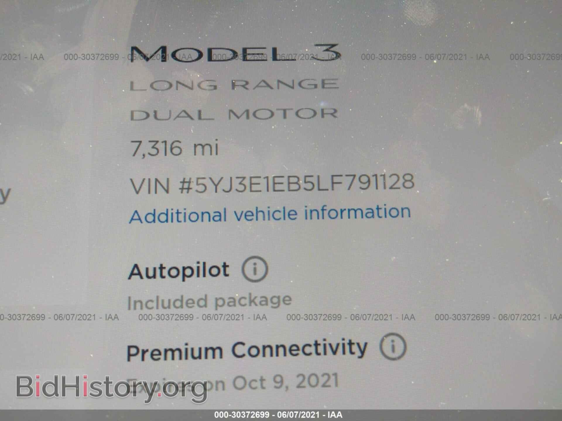 2020 TESLA MODEL 3 - VIN: 5YJ3E1EB5LF791128 - Фото 7