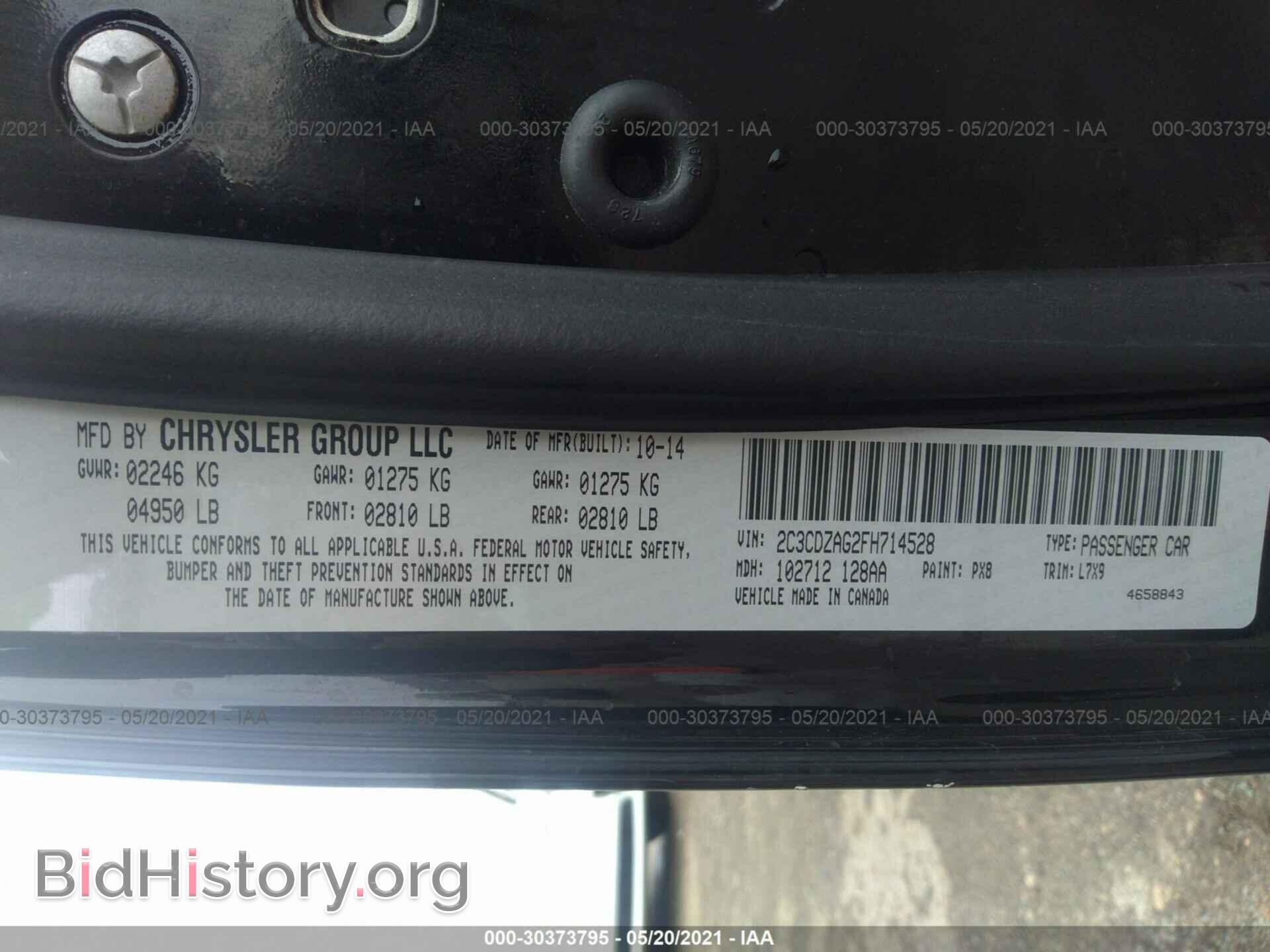 2015 DODGE CHALLENGER - VIN: 2C3CDZAG2FH714528 - Photo 9