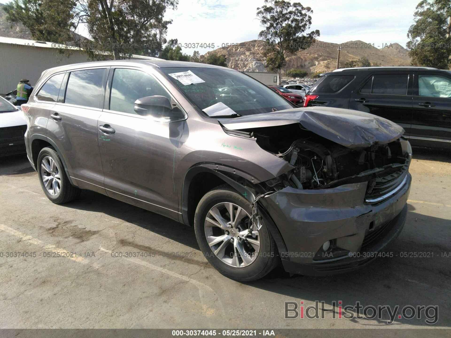 Photo 5TDZKRFHXES027410 - TOYOTA HIGHLANDER 2014