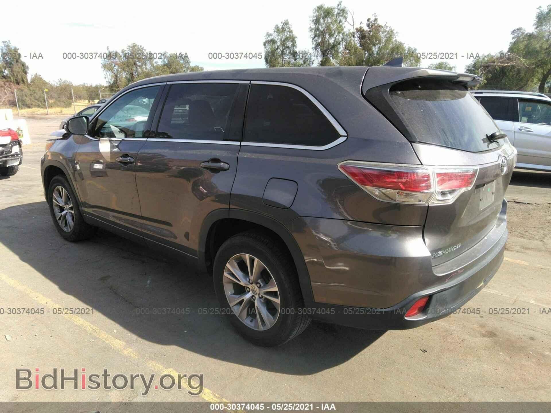 2014 TOYOTA HIGHLANDER - VIN: 5TDZKRFHXES027410 - Фото 3