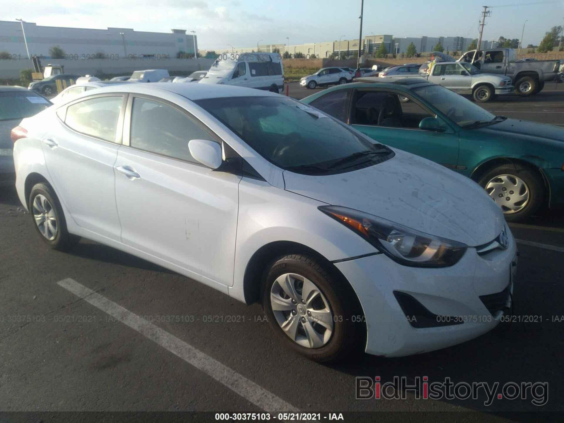 Photo 5NPDH4AE3GH687130 - HYUNDAI ELANTRA 2016