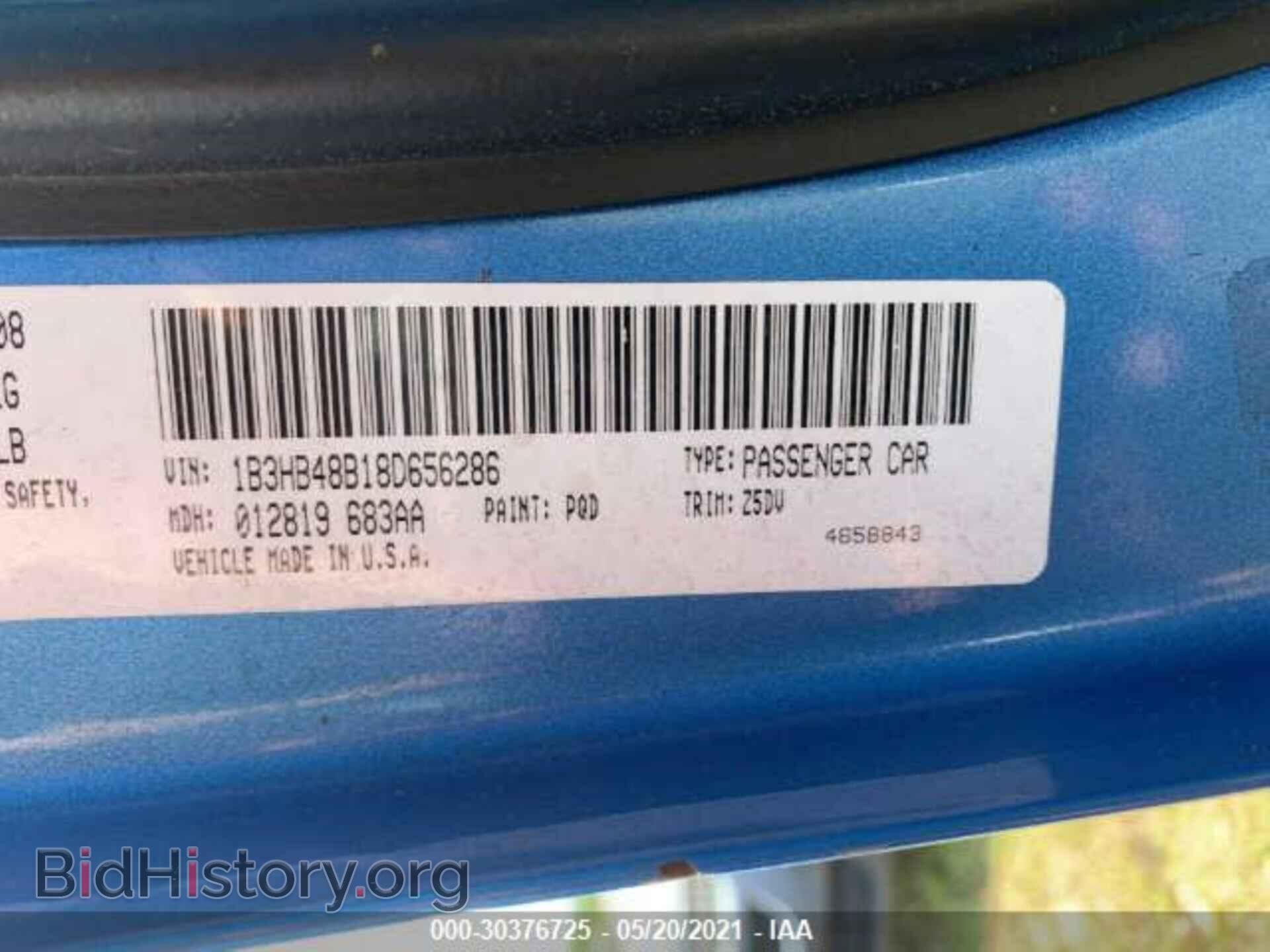 2008 DODGE CALIBER - VIN: 1B3HB48B18D656286 - Фото 8
