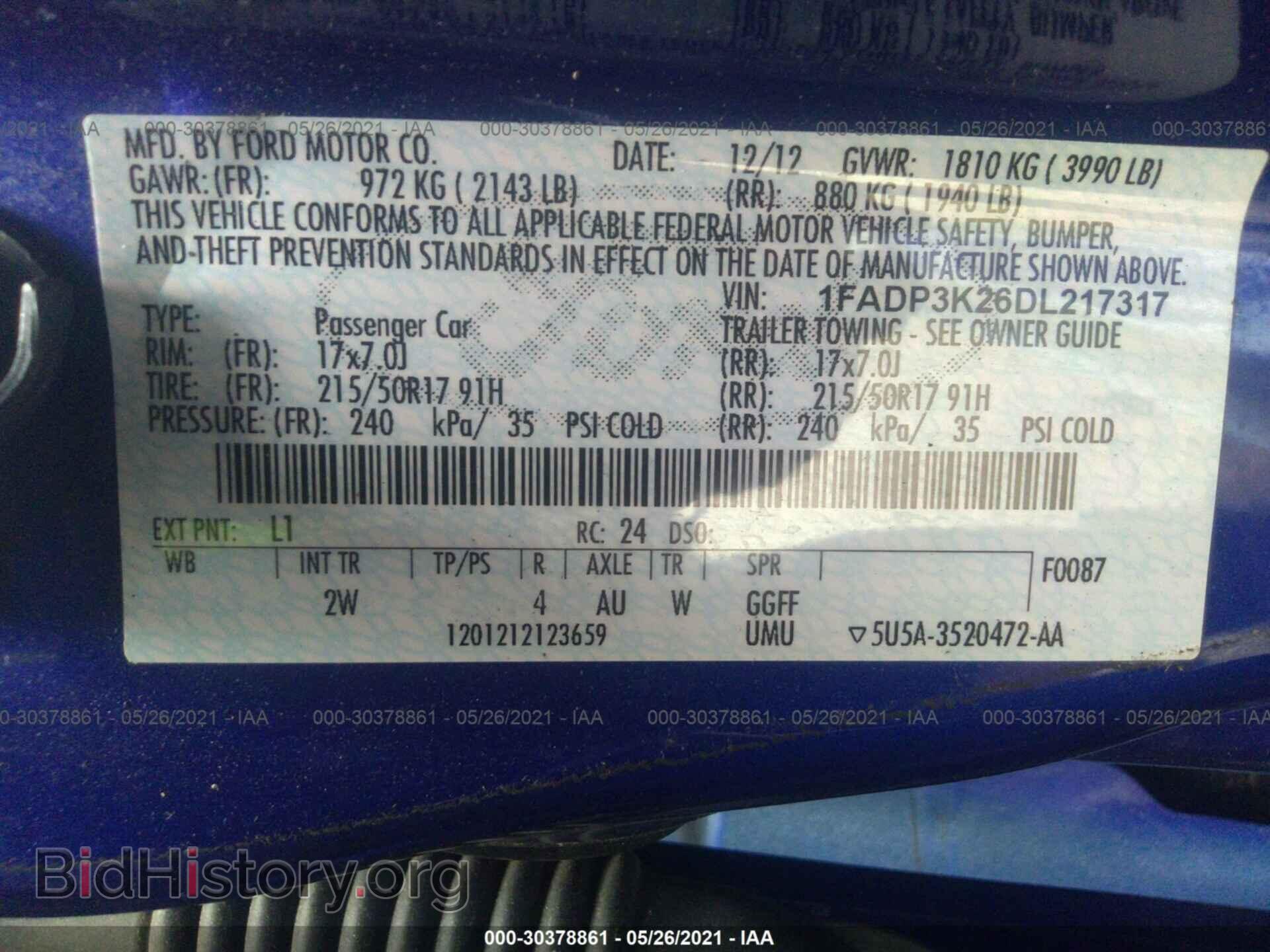 2013 FORD FOCUS - VIN: 1FADP3K26DL217317 - Photo 9