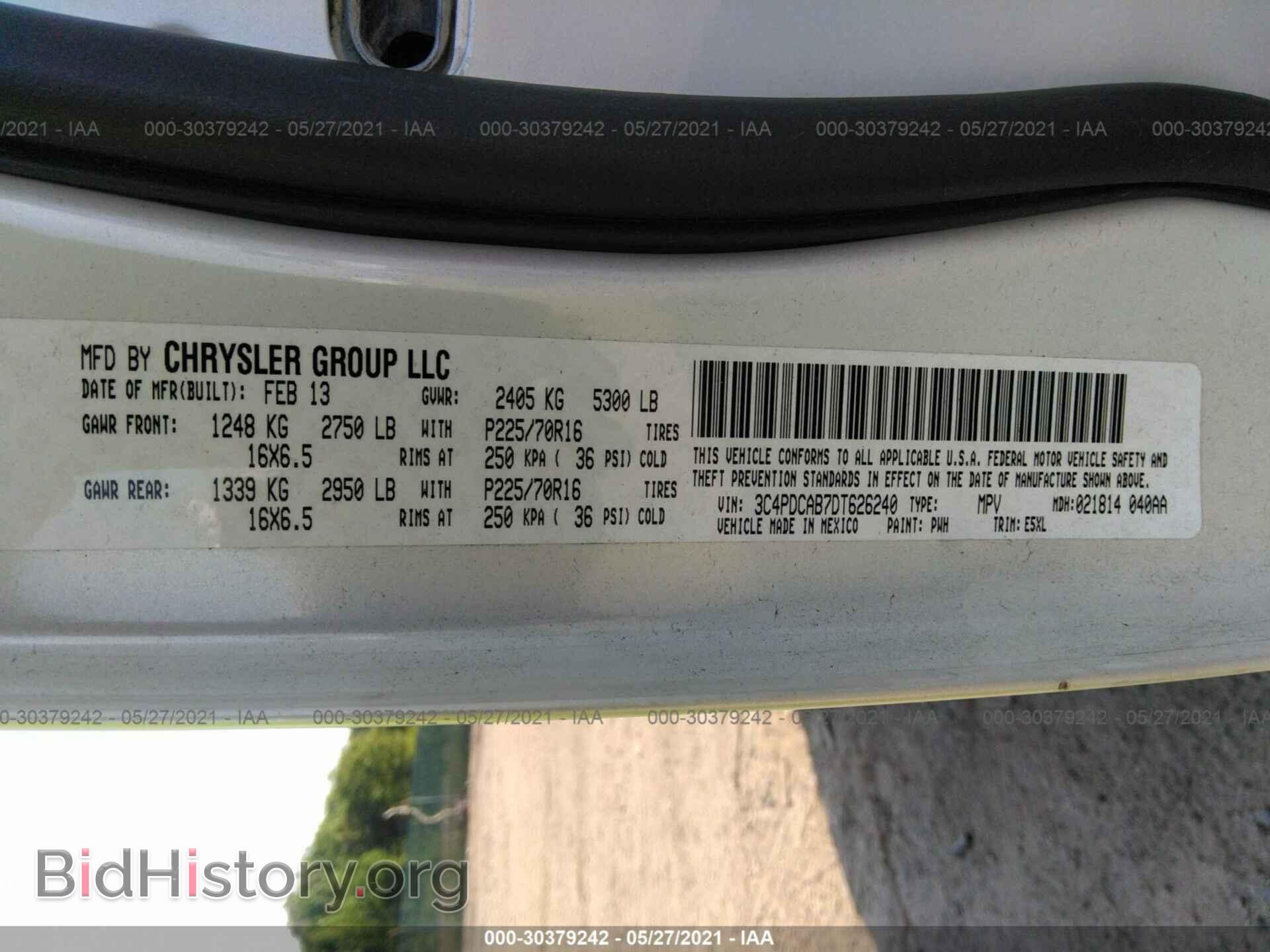 2013 DODGE JOURNEY - VIN: 3C4PDCAB7DT626240 - Фото 9