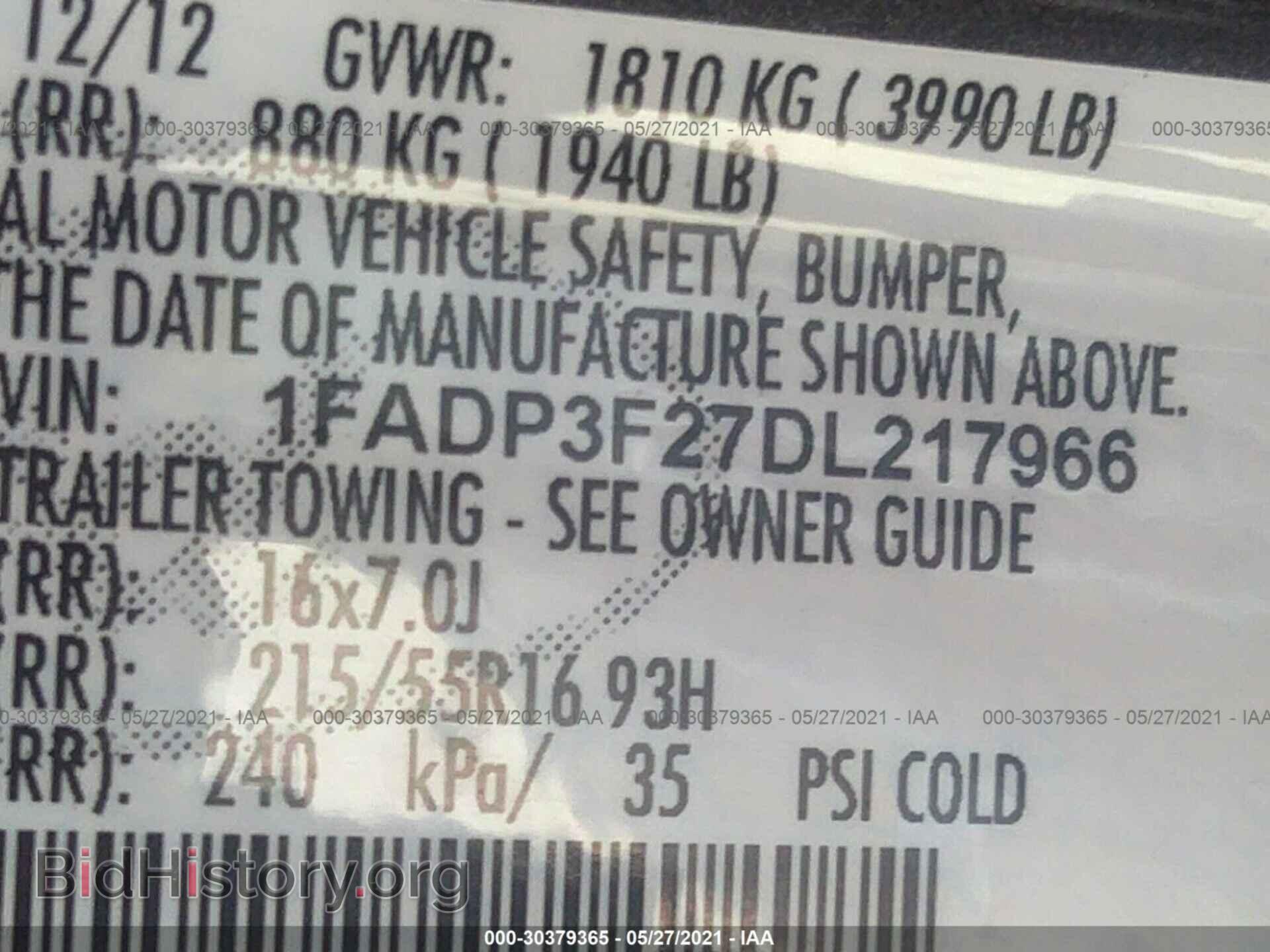 2013 FORD FOCUS - VIN: 1FADP3F27DL217966 - Photo 9