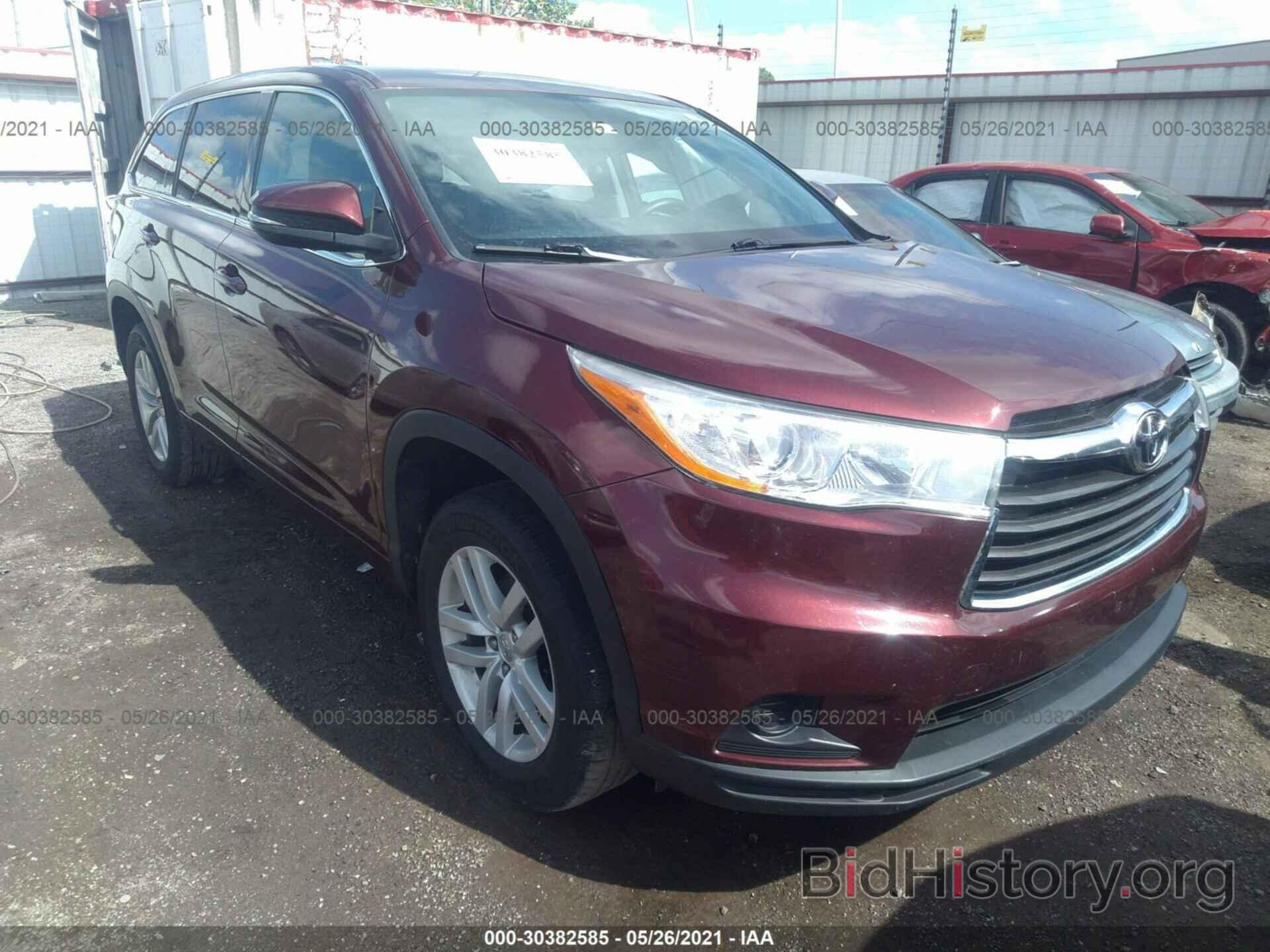 Photo 5TDZARFH7ES006551 - TOYOTA HIGHLANDER 2014