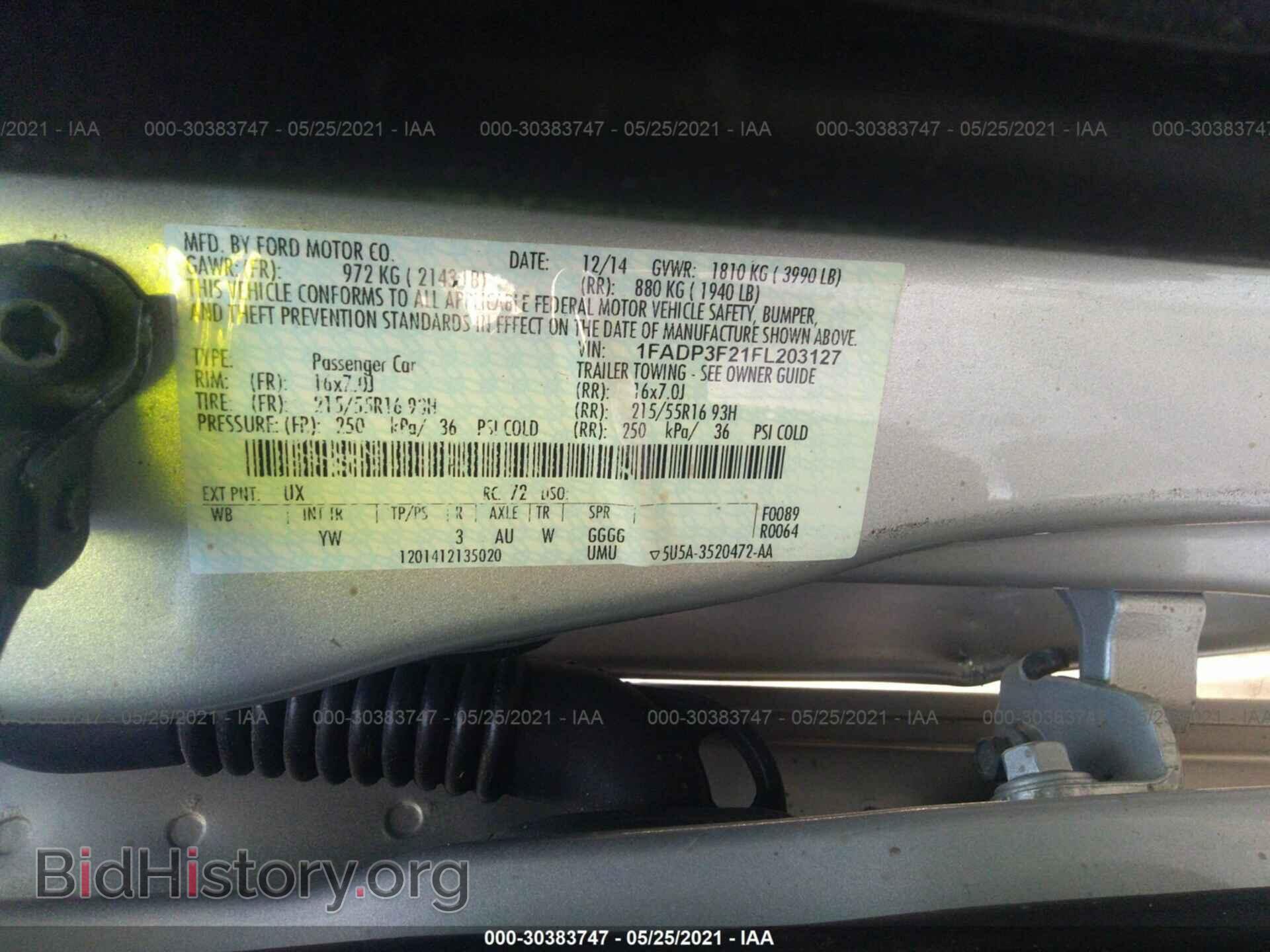 2015 FORD FOCUS - VIN: 1FADP3F21FL203127 - Фото 9